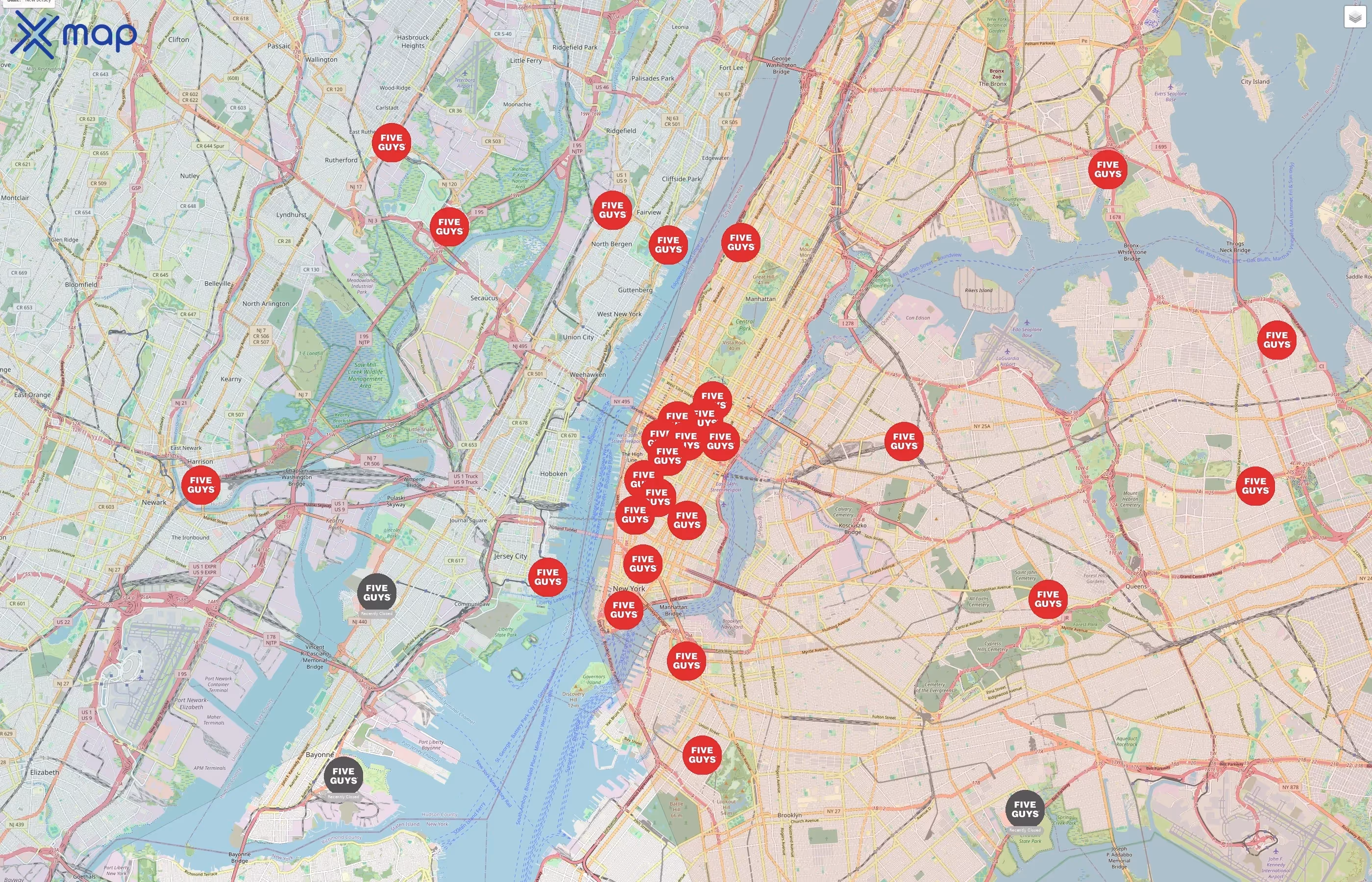 Five Guys traffic data