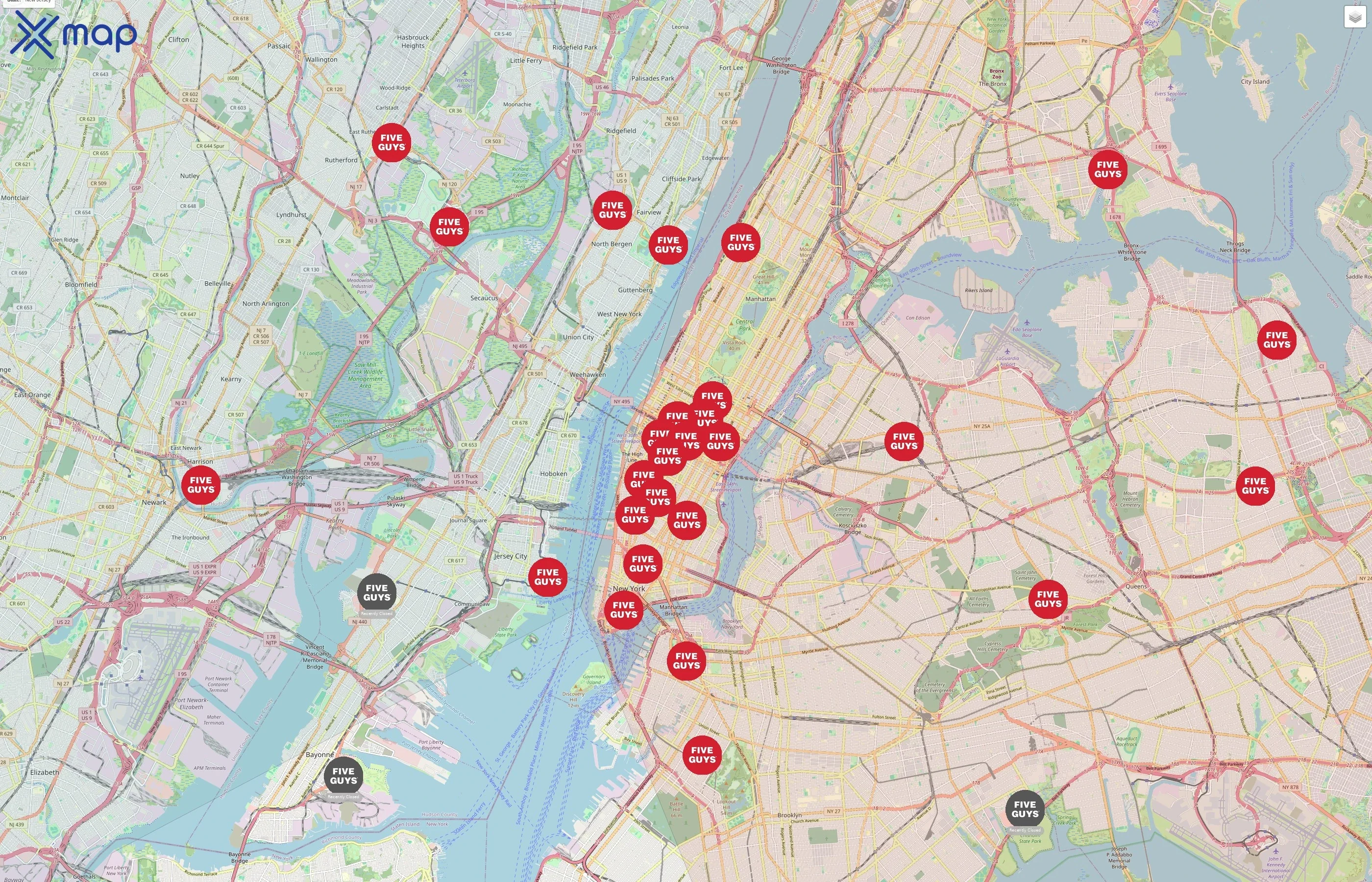 Five Guys traffic data