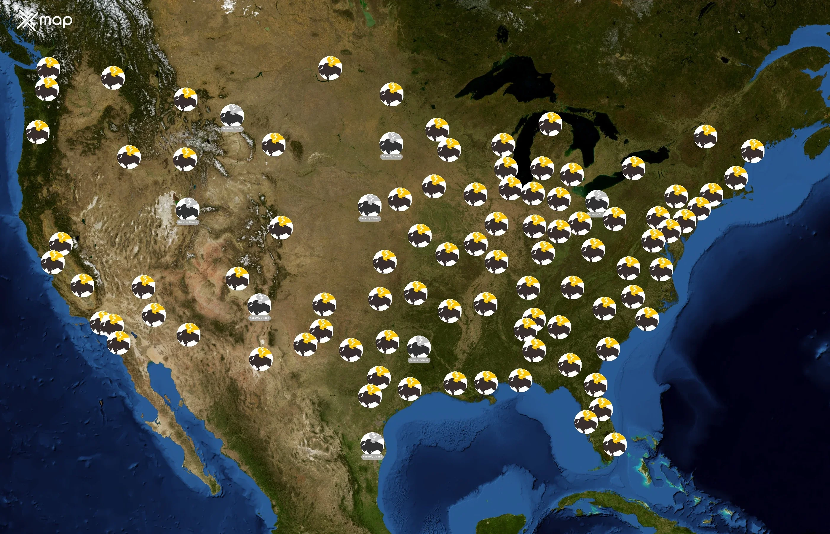 Buffalo Wild Wings state distribution