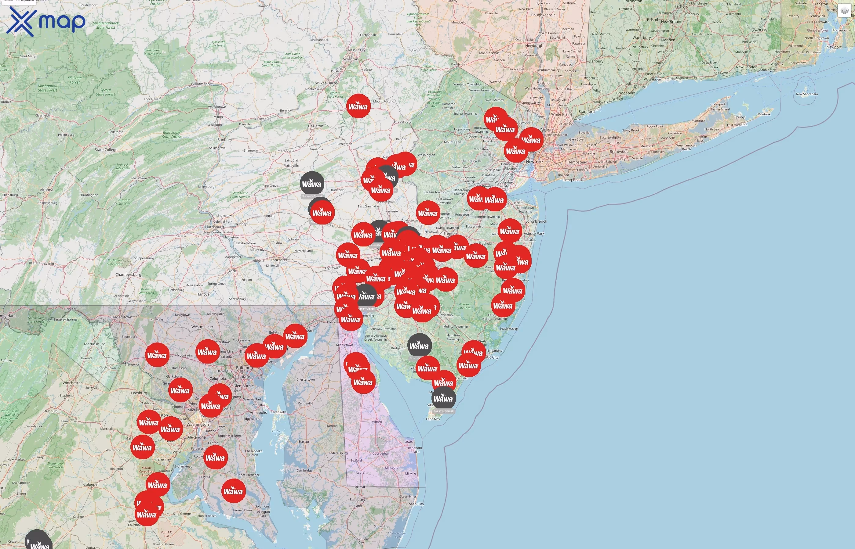 Wawa street hotspots