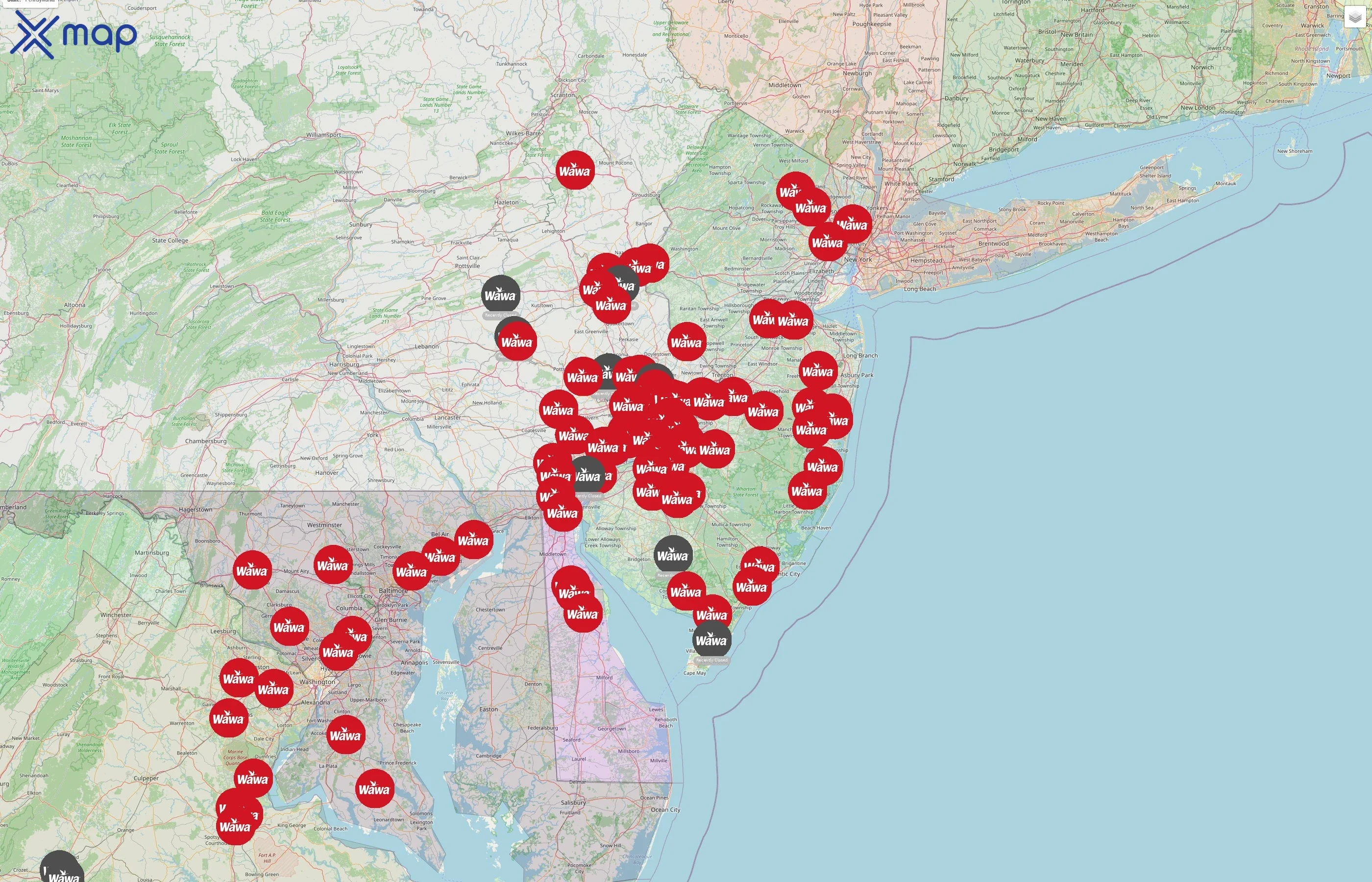 Wawa street hotspots