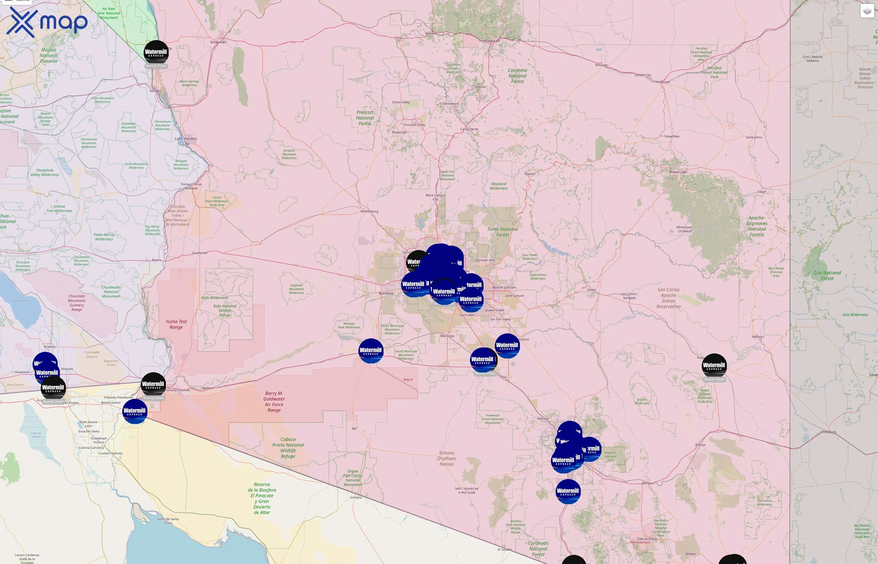 Watermill Express street hotspots