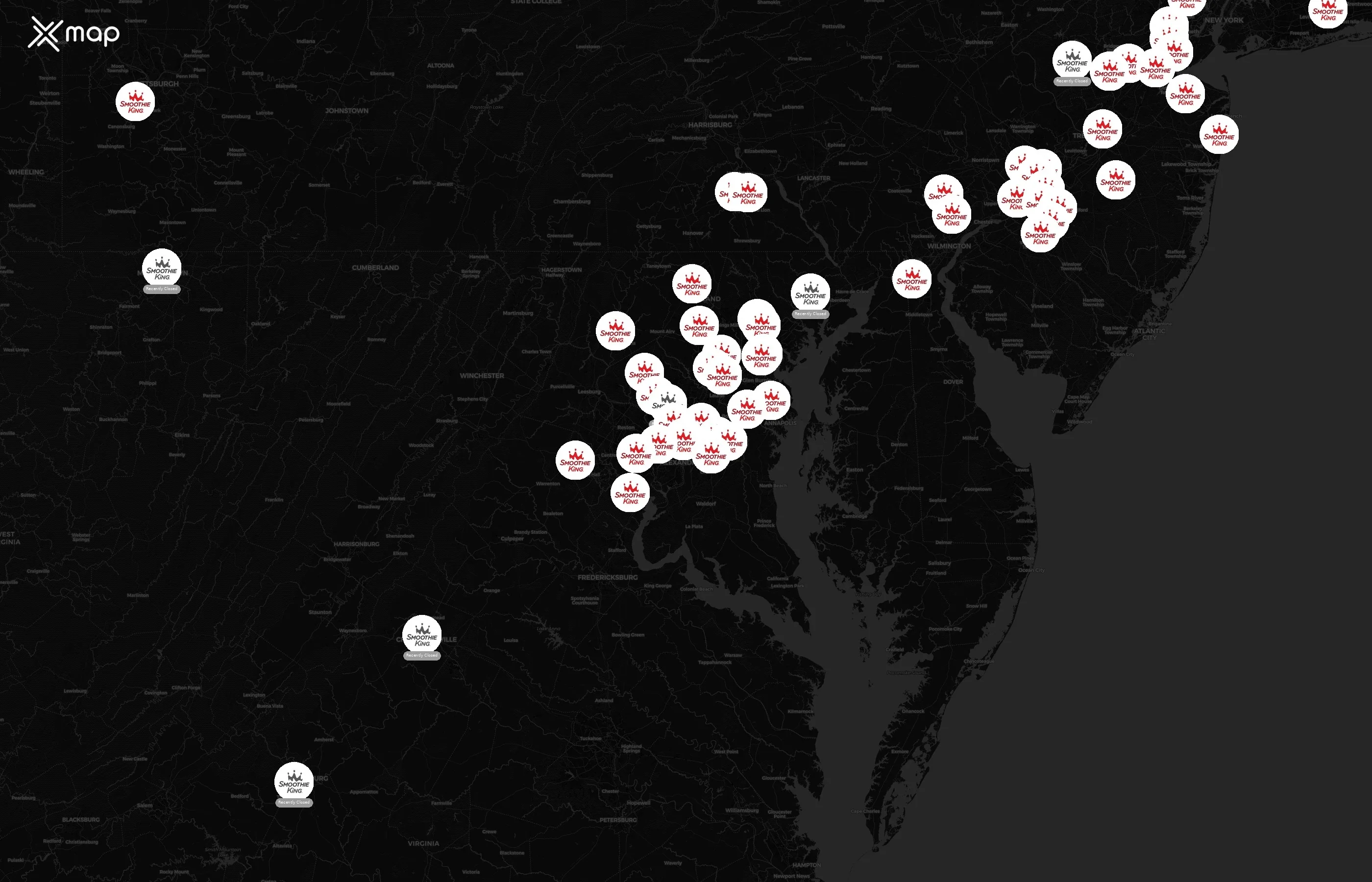 Smoothie King city distribution