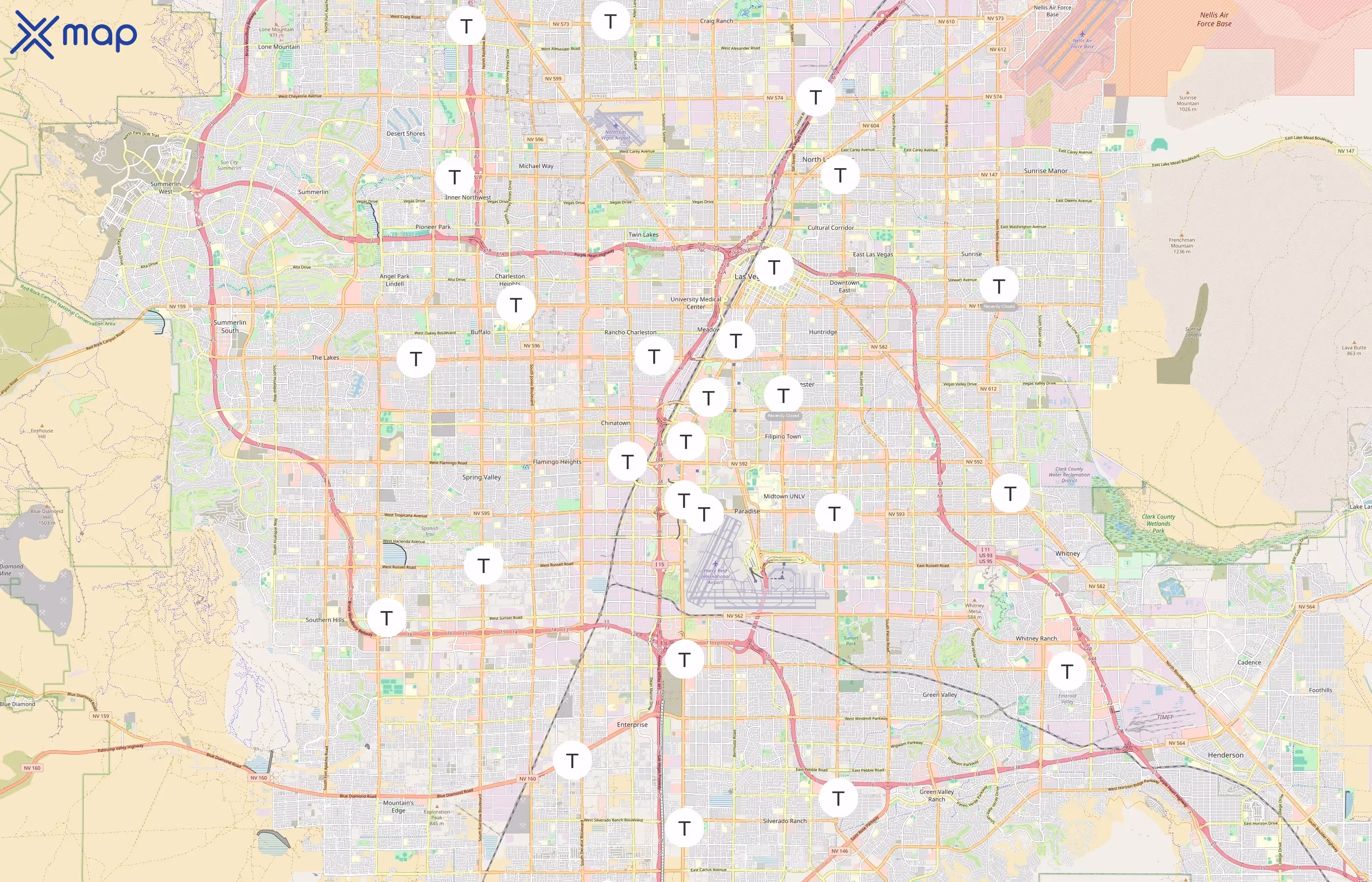 The Burger Den area coverage