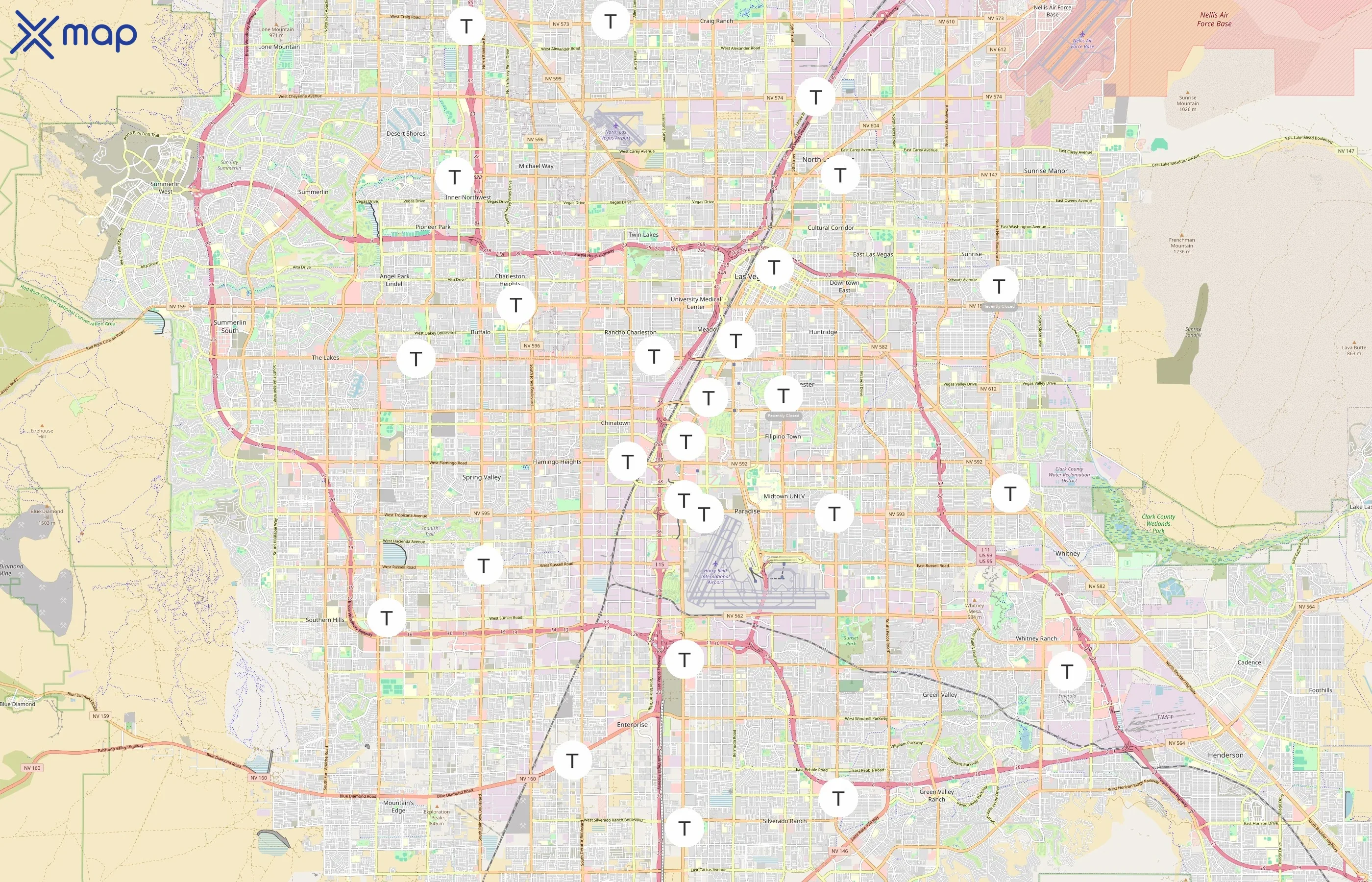 The Burger Den area coverage