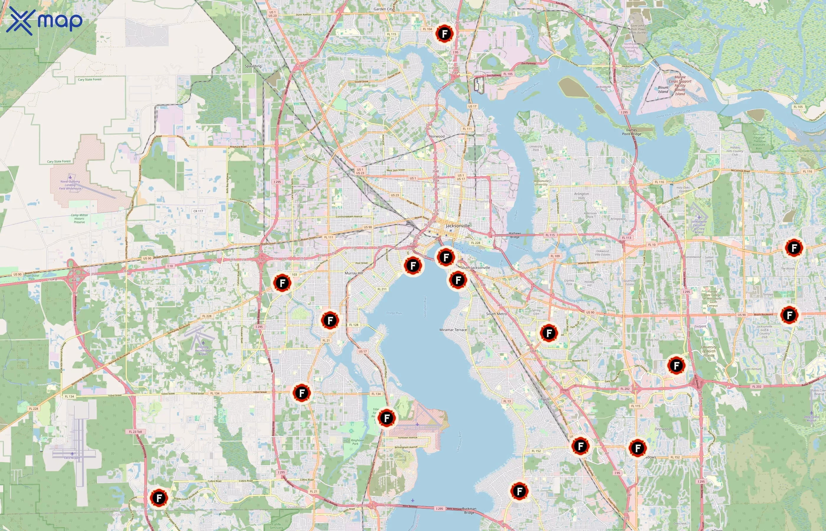 Firehouse Subs area coverage
