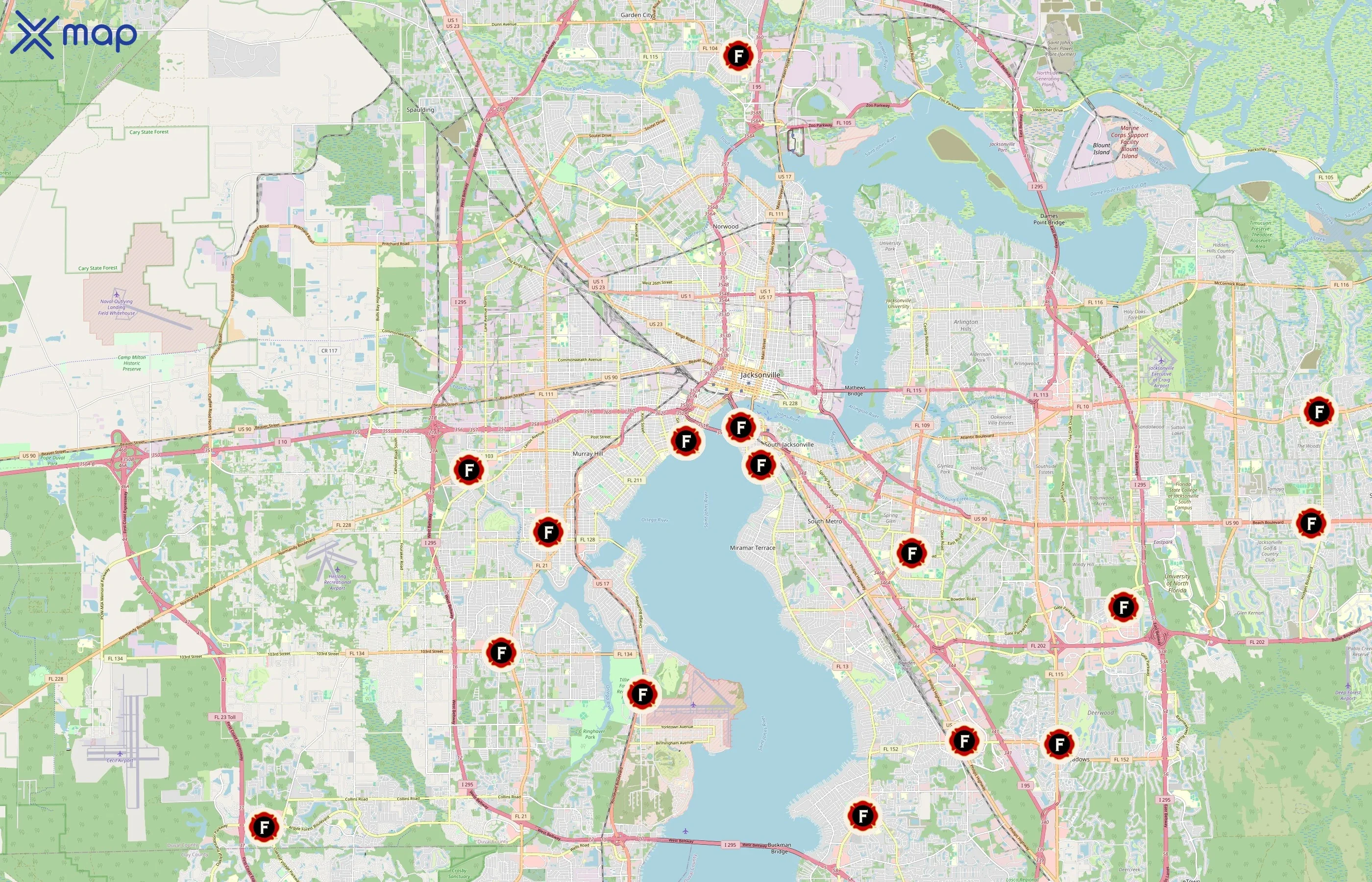 Firehouse Subs area coverage