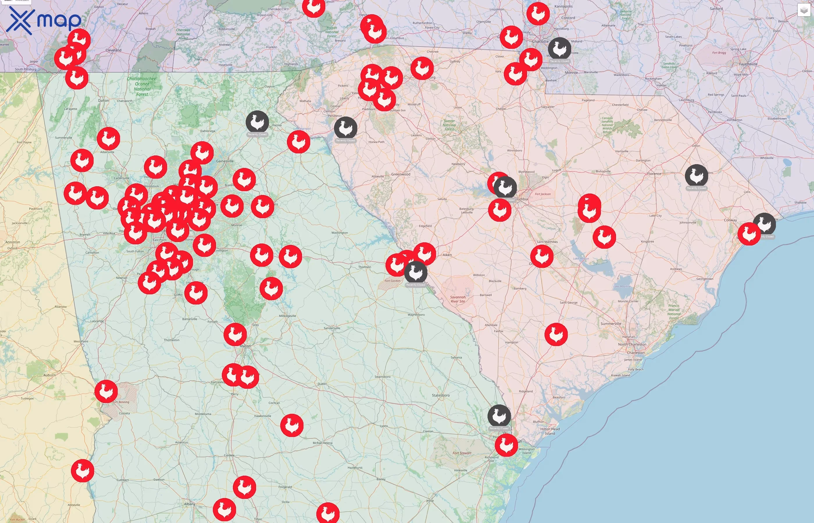 Zaxbys street hotspots