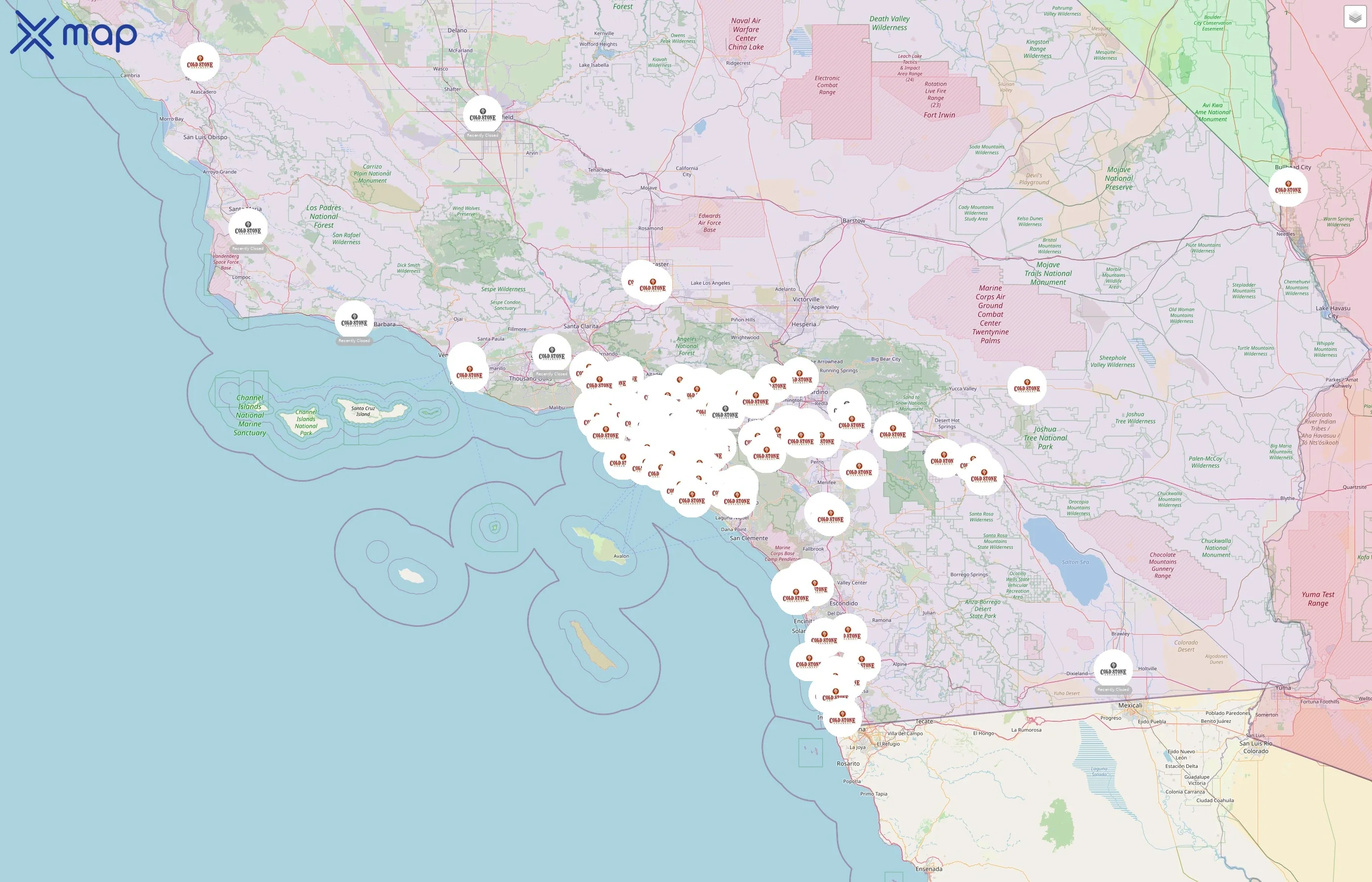 Cold Stone Creamery street hotspots