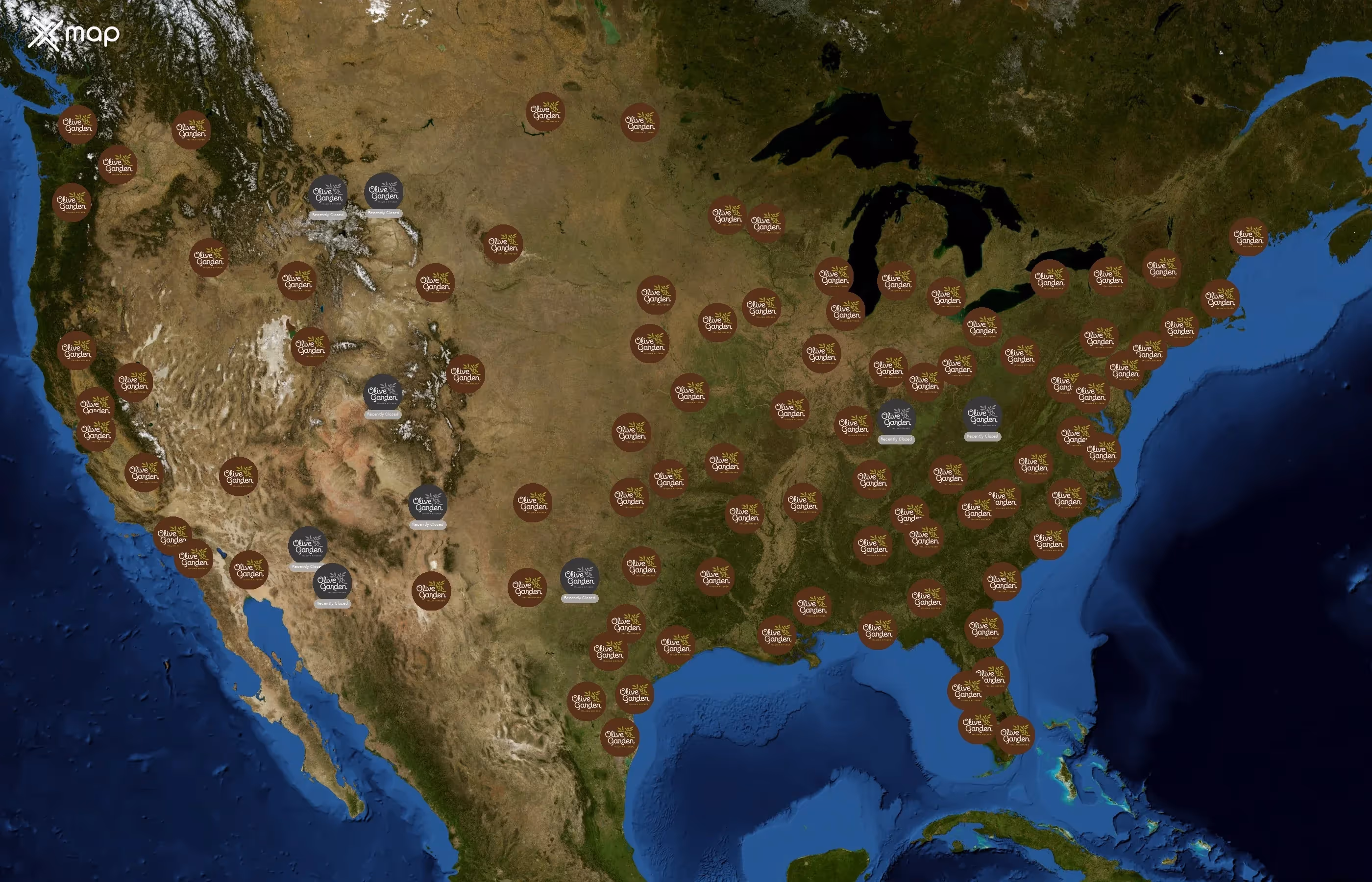 Olive Garden state distribution