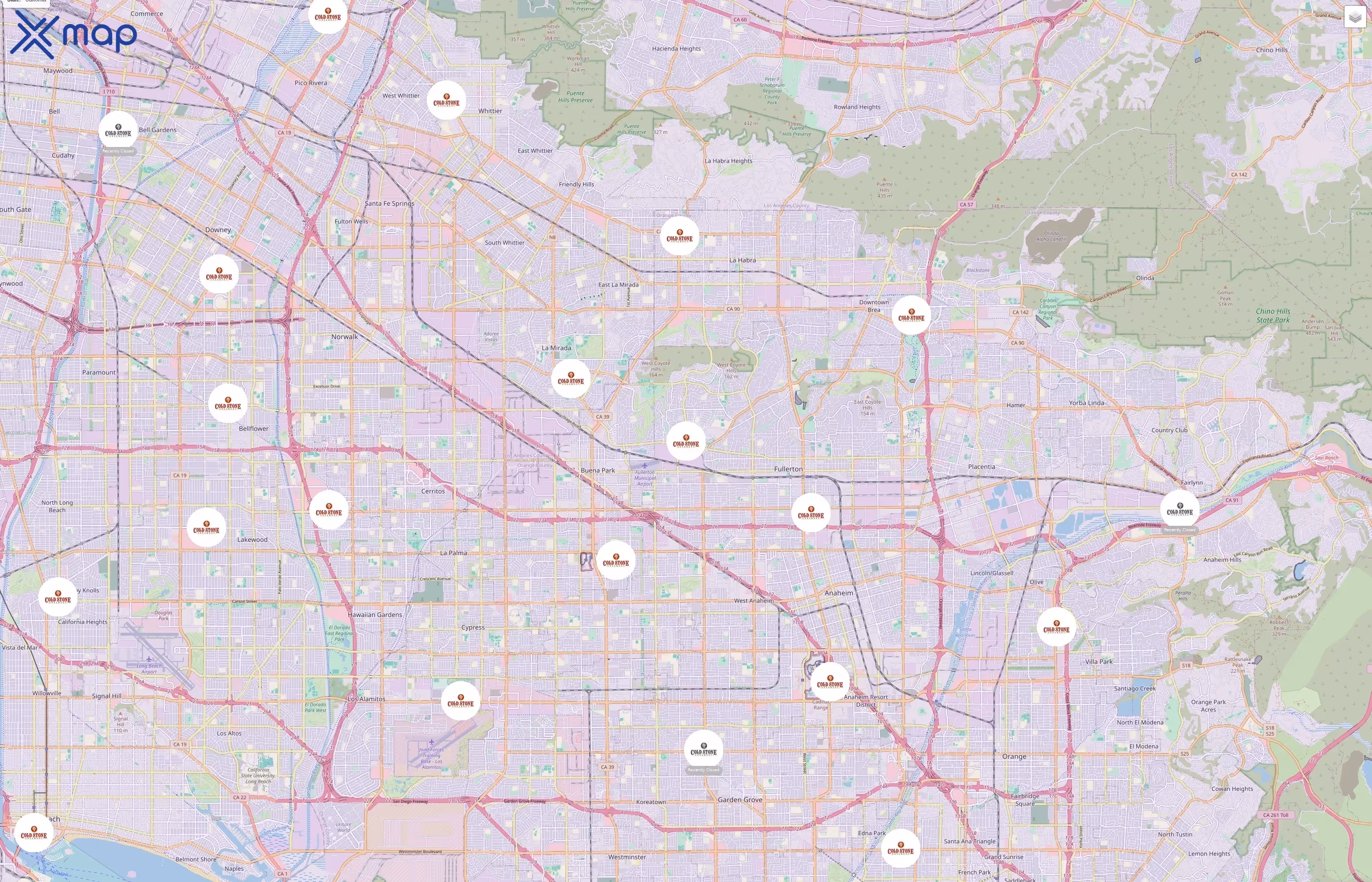 Cold Stone Creamery traffic data