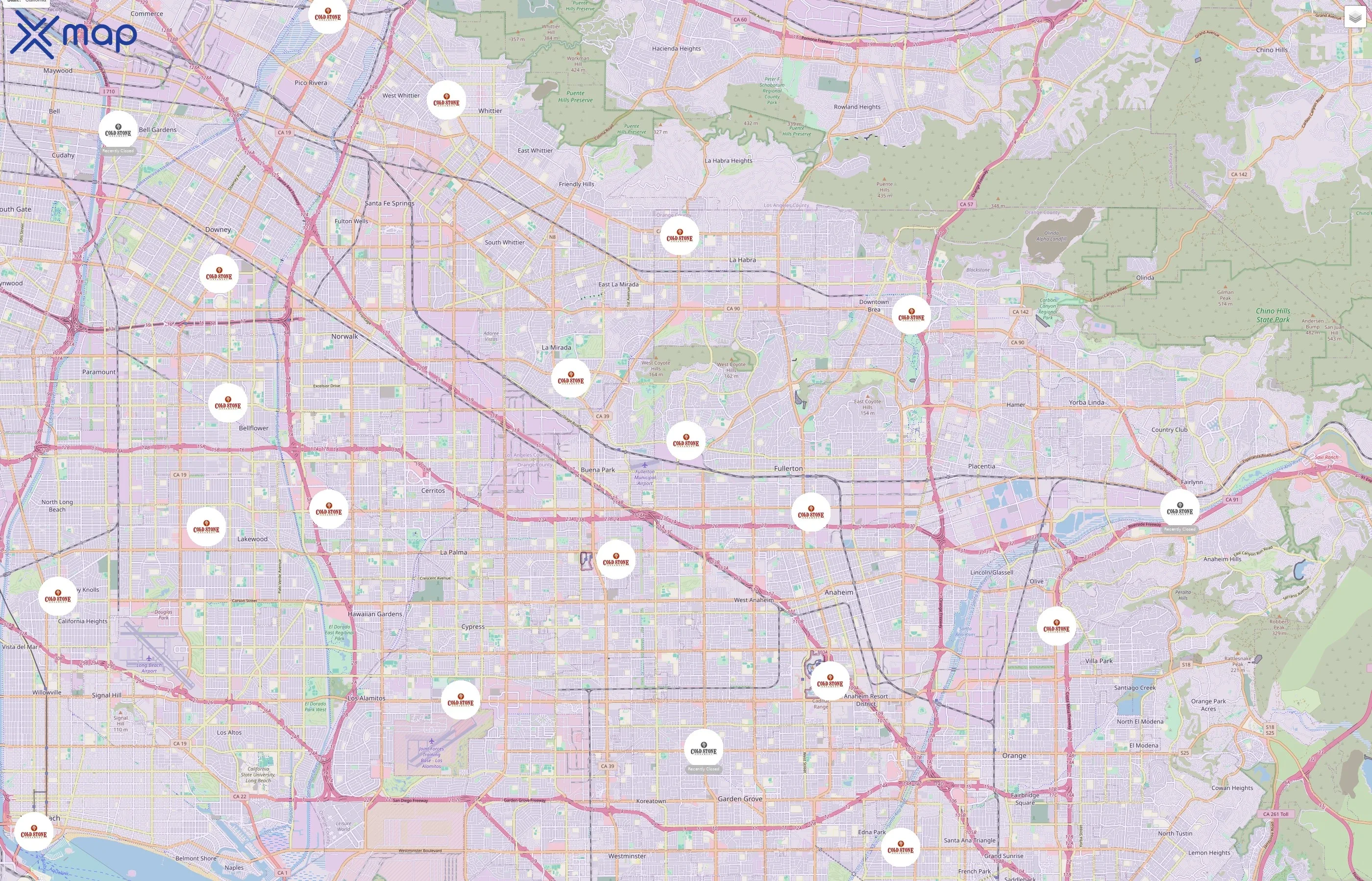 Cold Stone Creamery traffic data