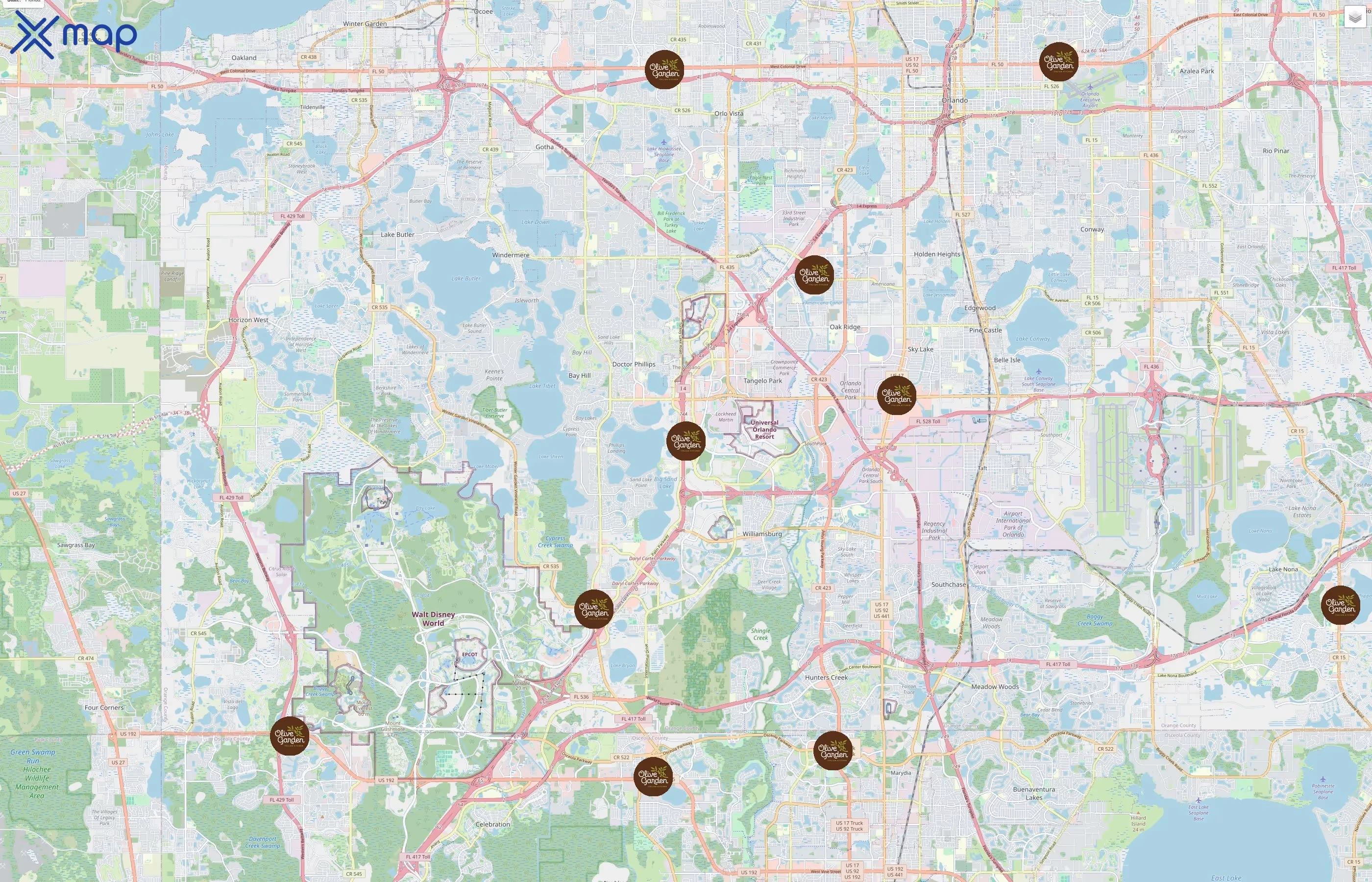 Olive Garden traffic data