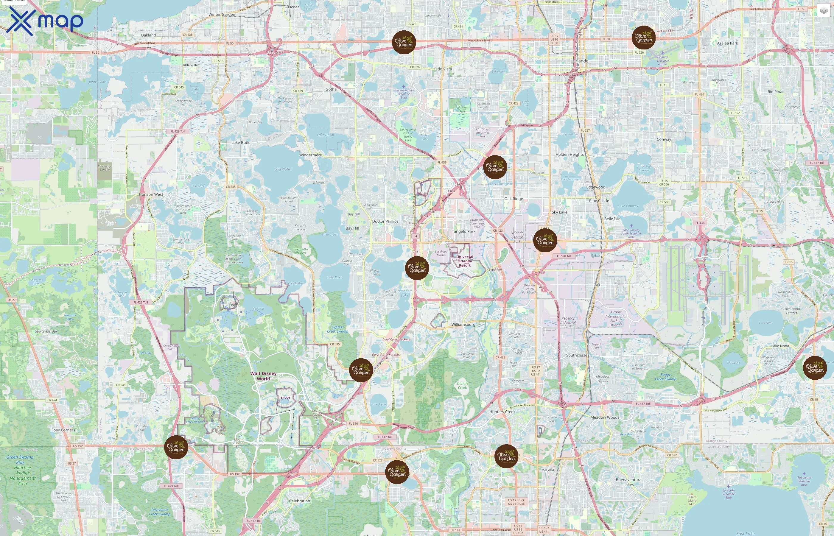Olive Garden traffic data