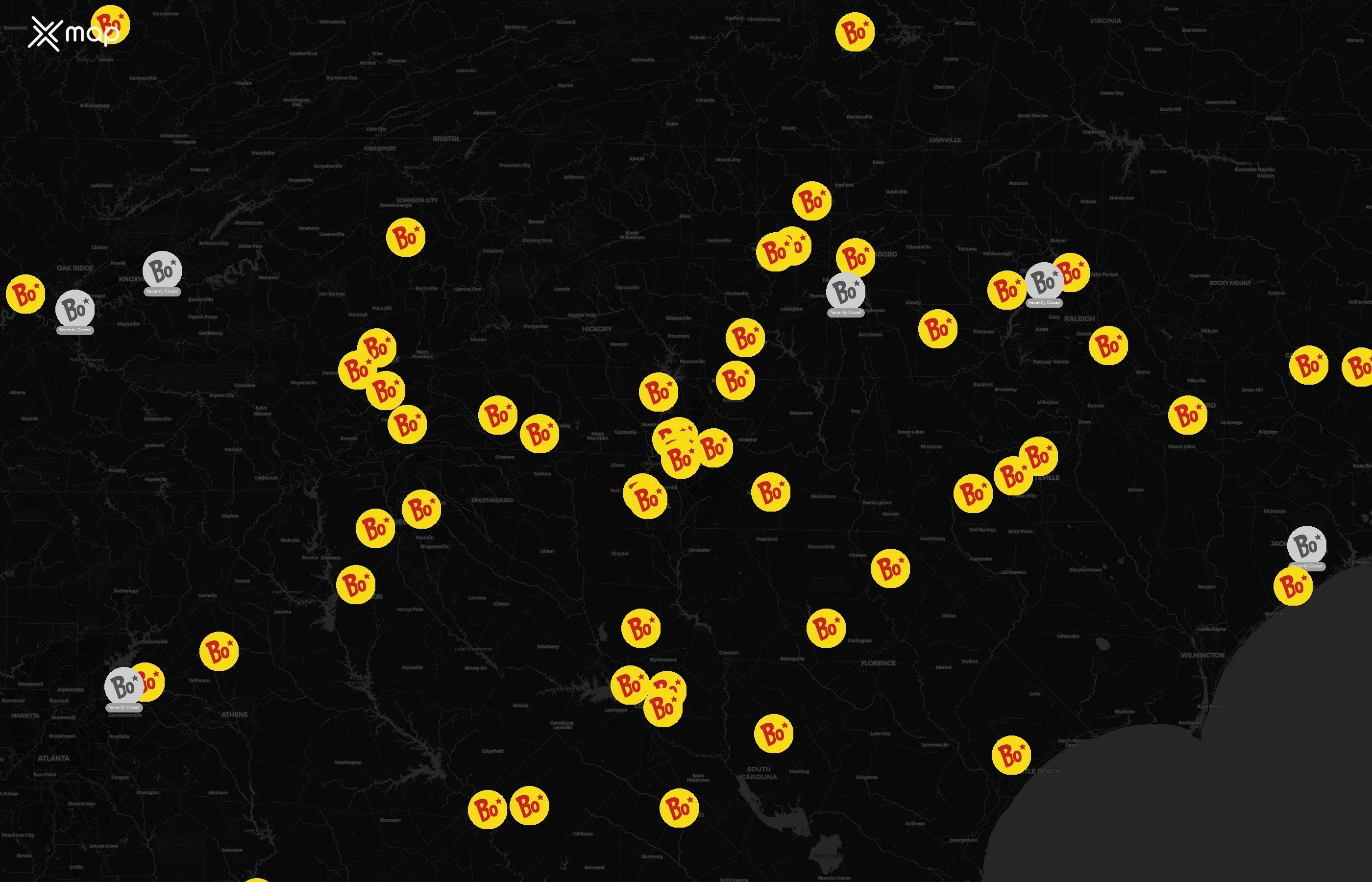 Bojangles city distribution