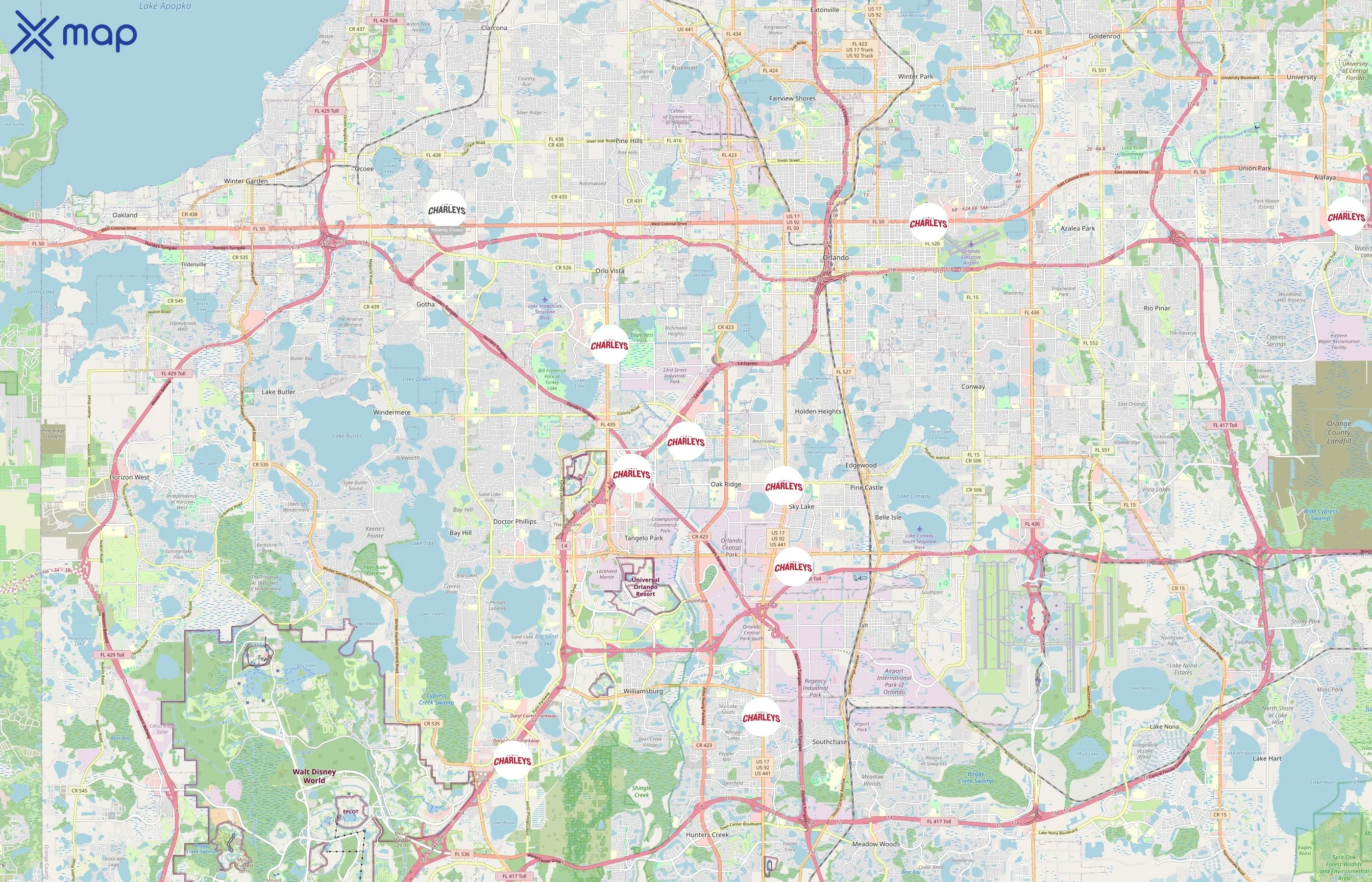 Charleys Philly Steaks area coverage