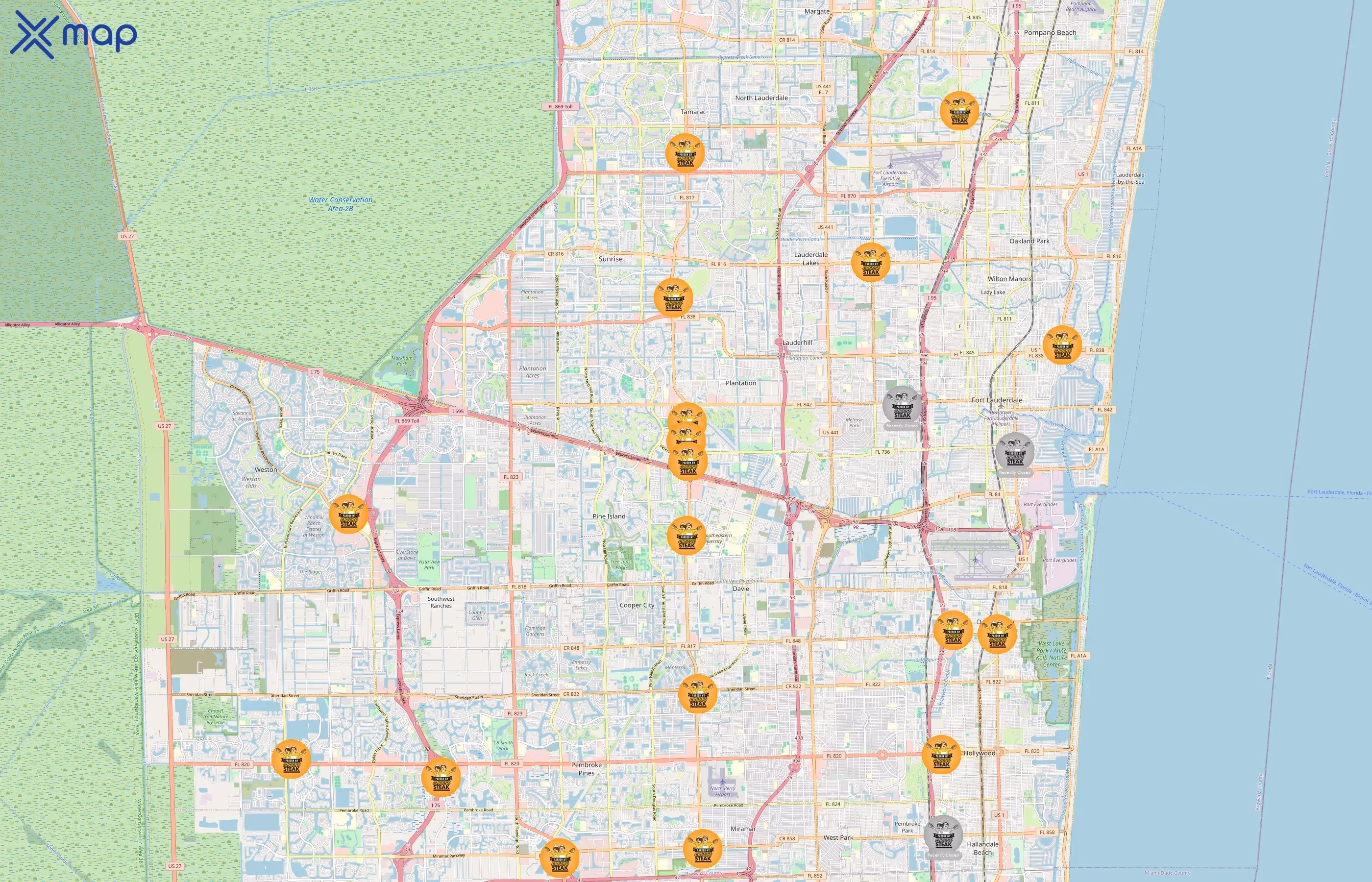 Pardon My Cheesesteak area coverage