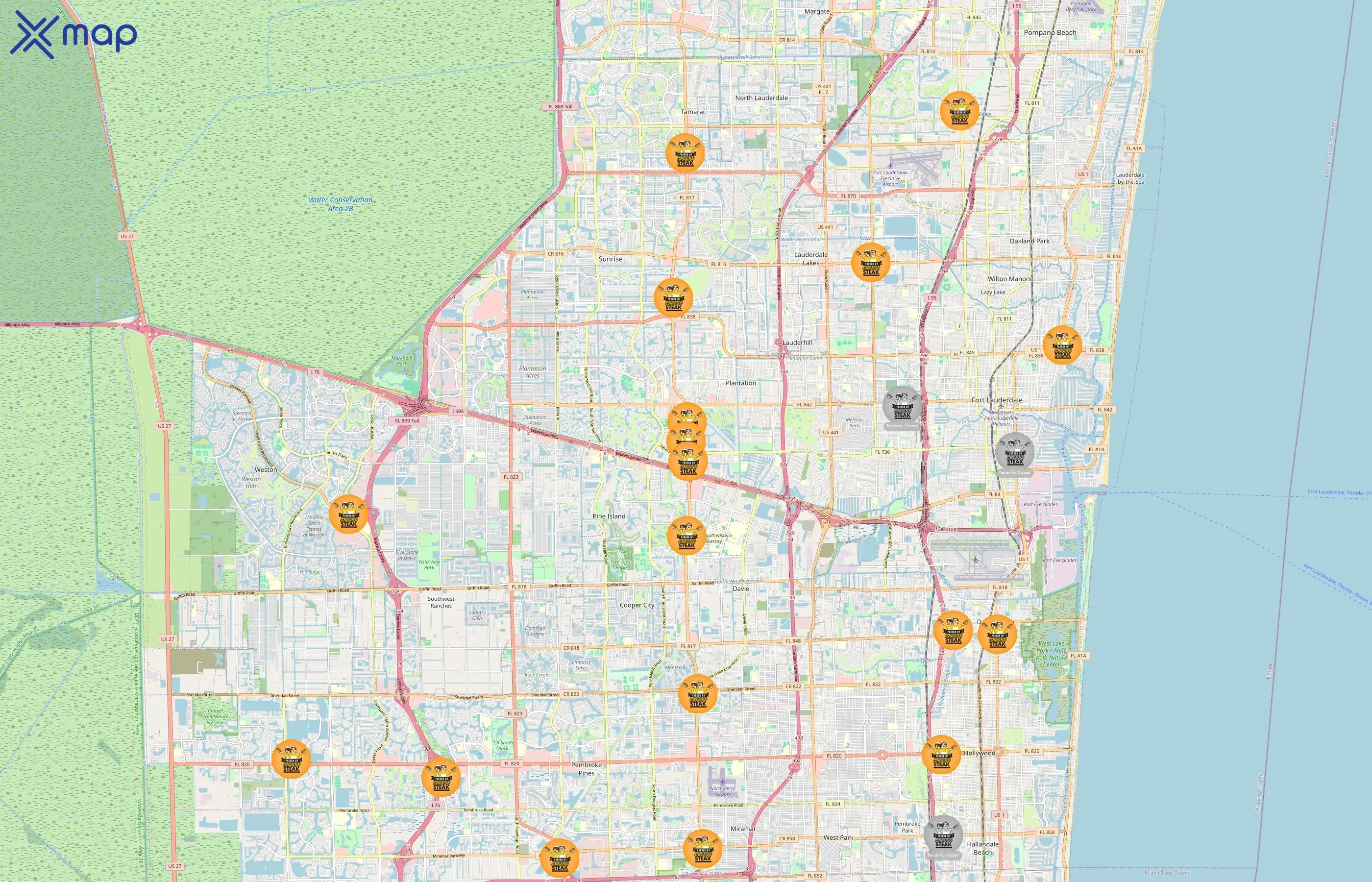 Pardon My Cheesesteak area coverage
