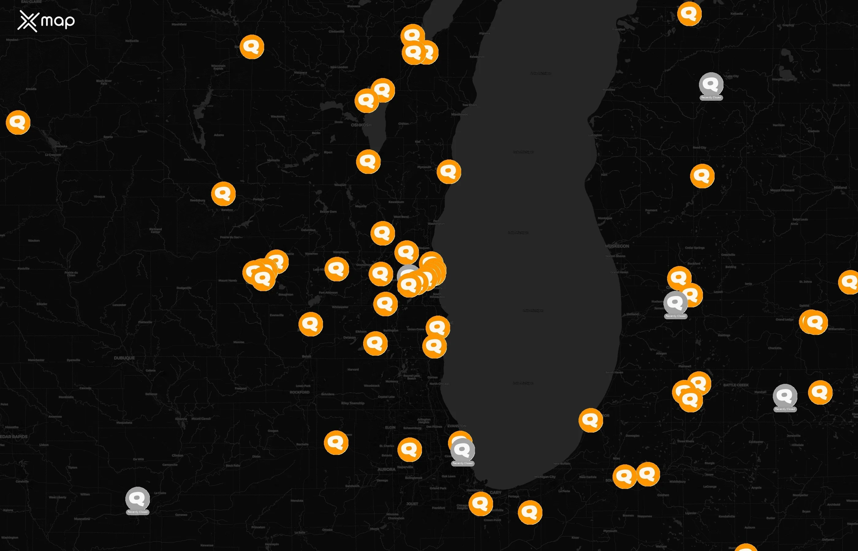 QDOBA Mexican Eats city distribution