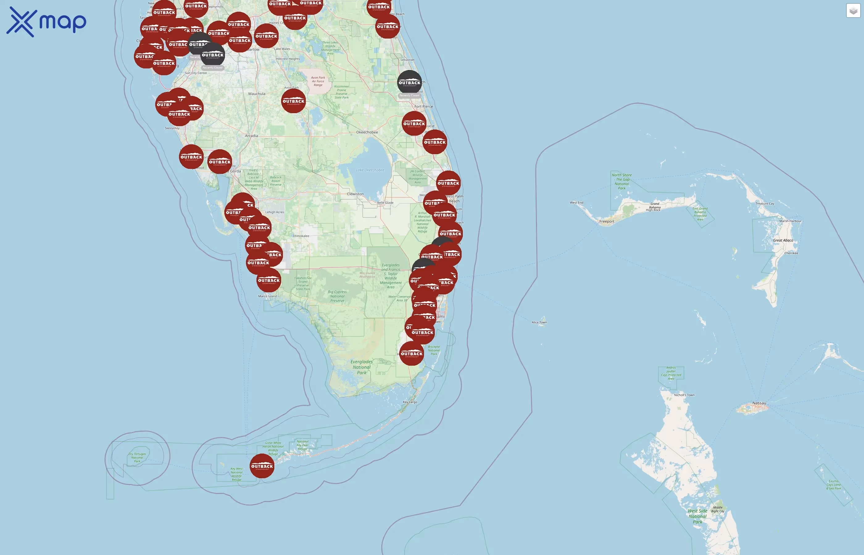Outback Steakhouse street hotspots