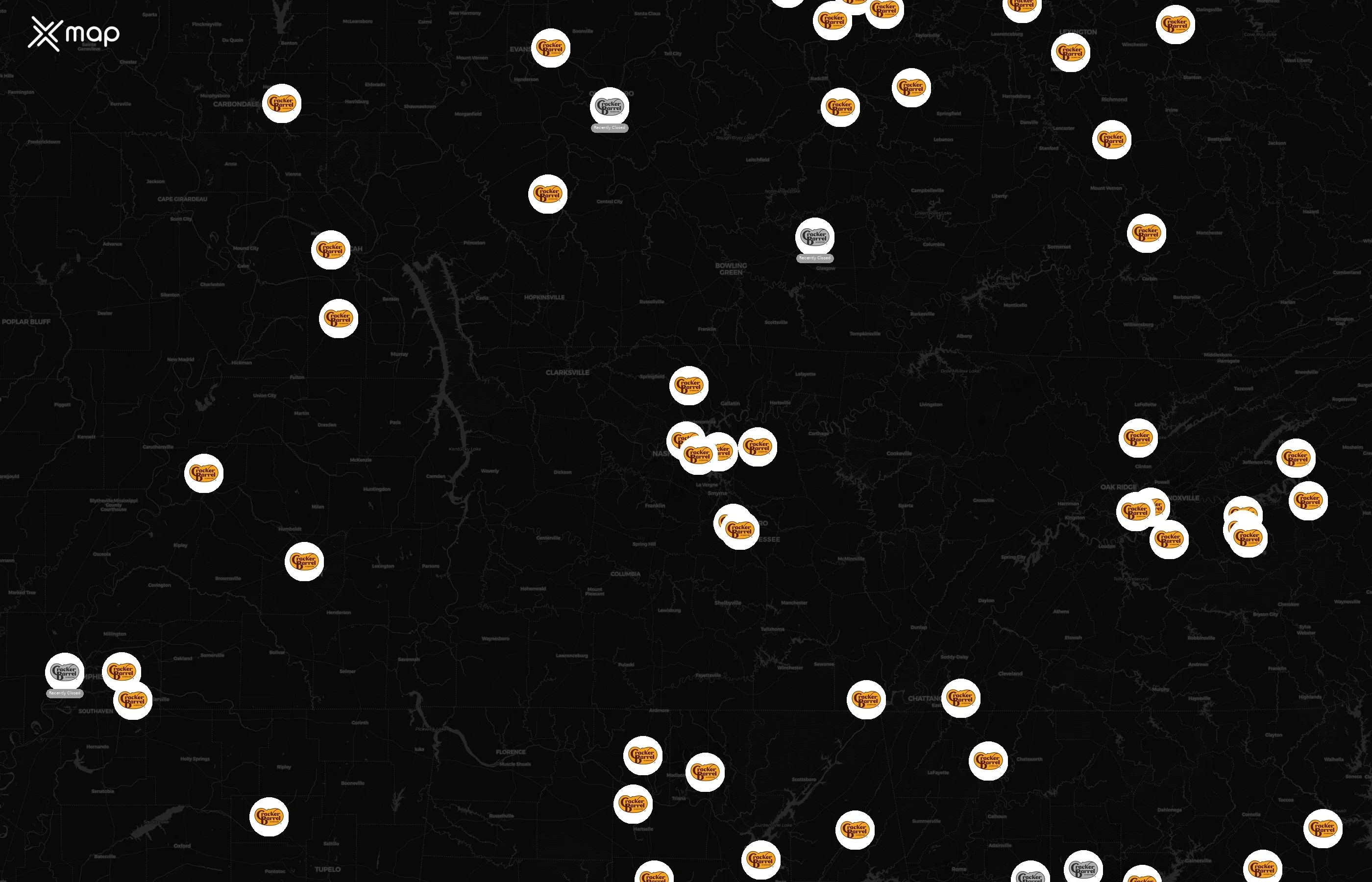 Cracker Barrel Old Country Store city distribution