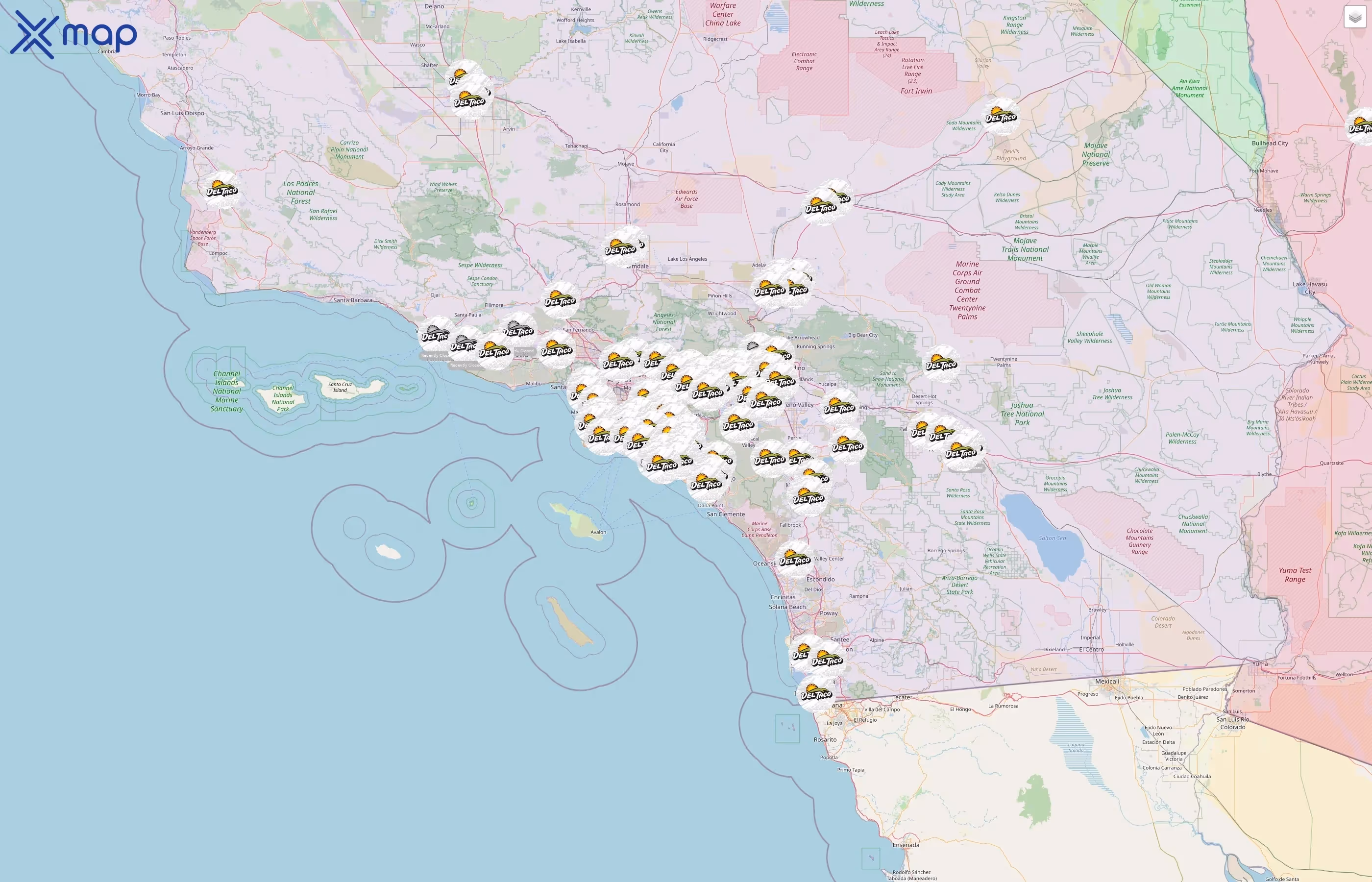 Del Taco street hotspots