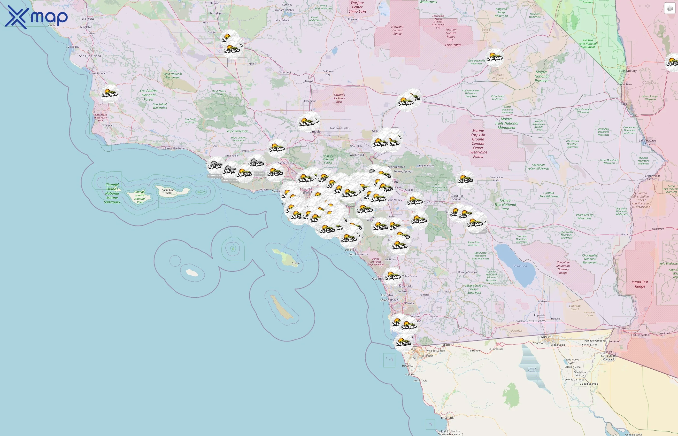 Del Taco street hotspots