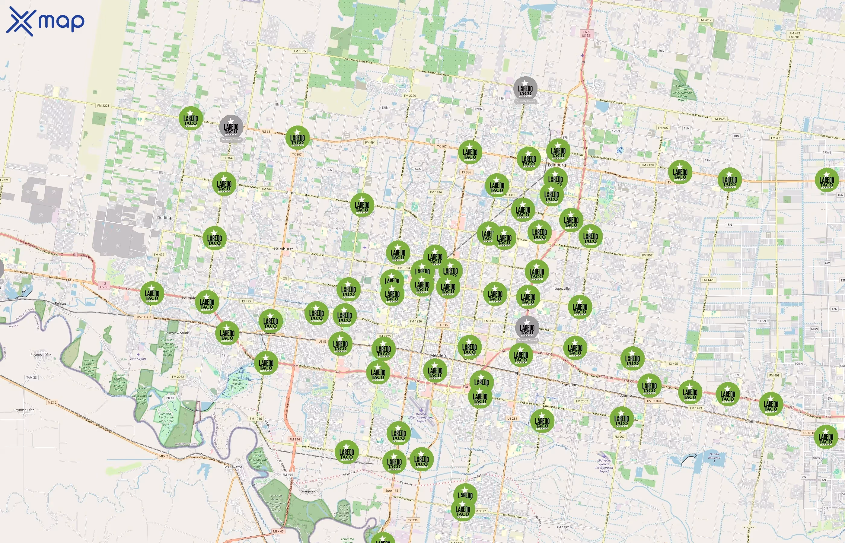Laredo Taco Company area coverage
