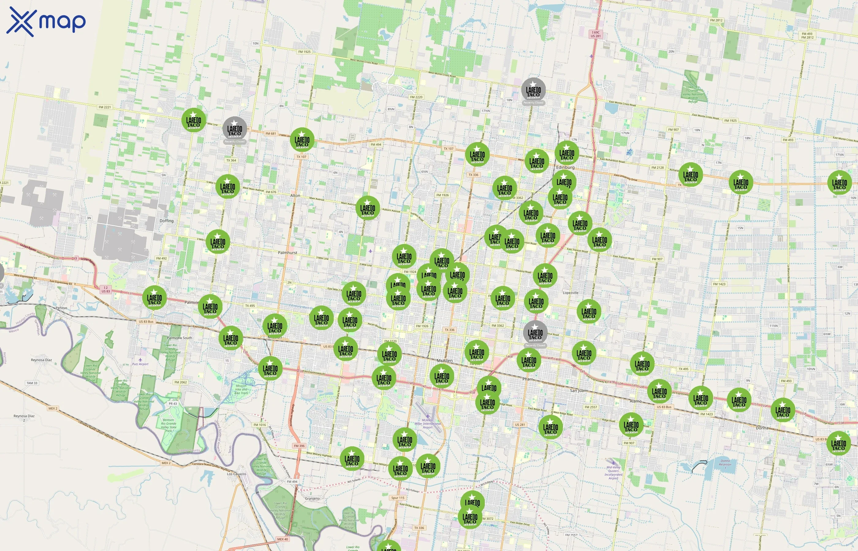 Laredo Taco Company area coverage