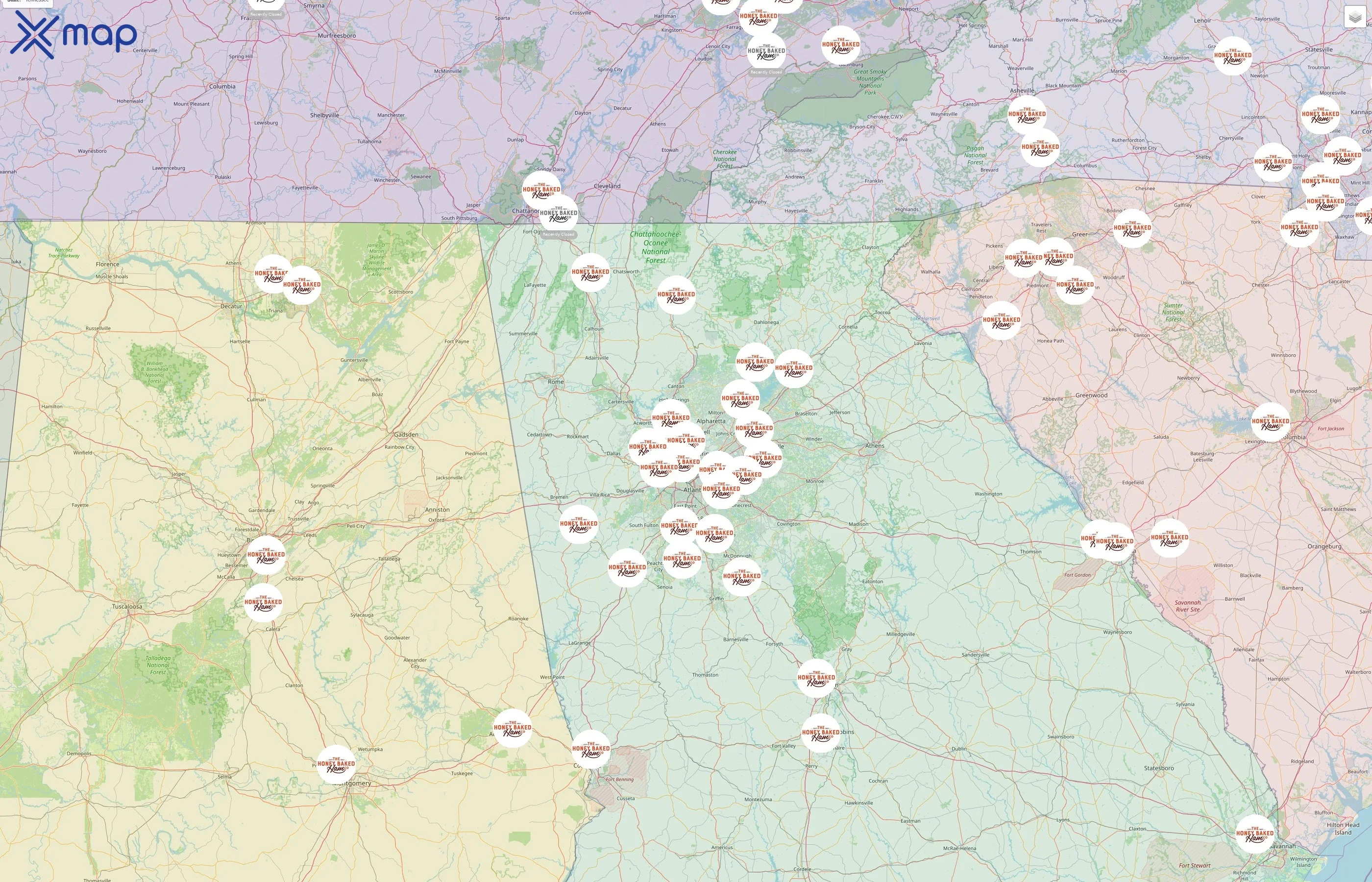 The Honey Baked Ham Company street hotspots