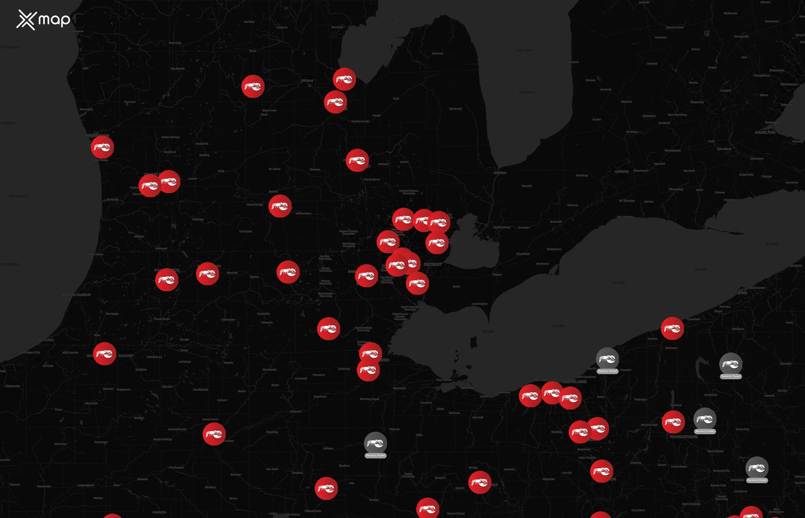 Red Lobster city distribution