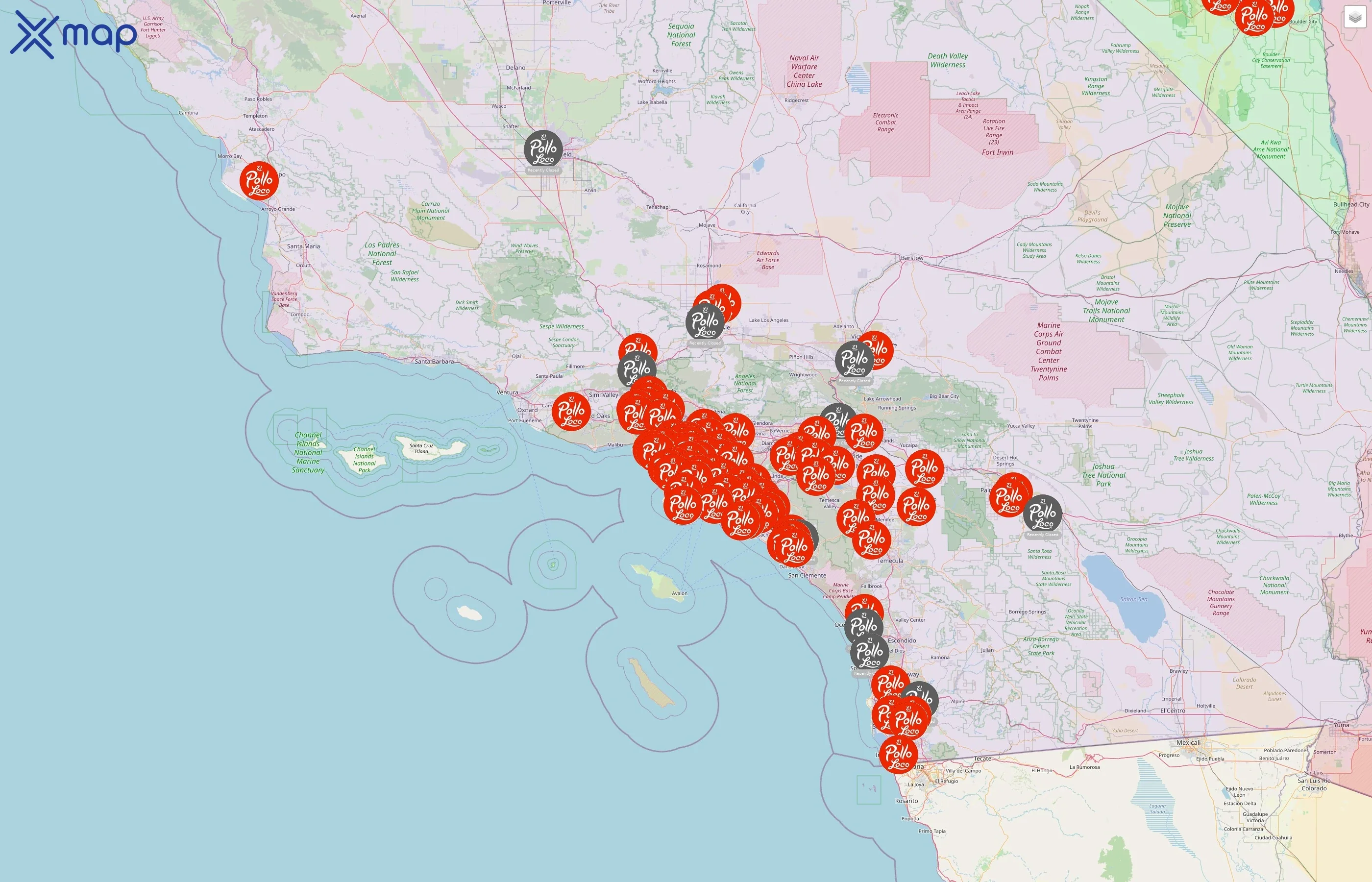 El Pollo Loco street hotspots