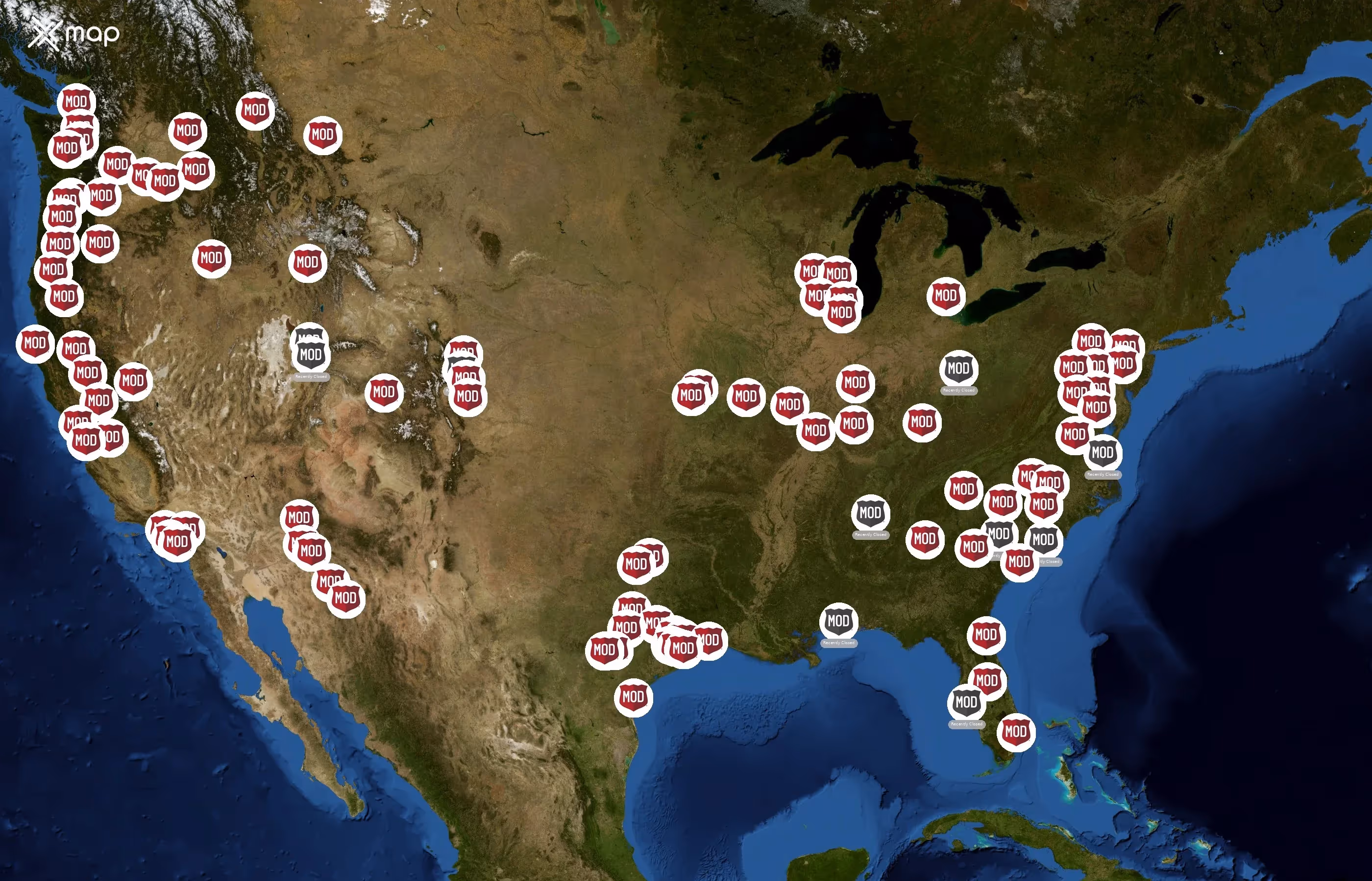 MOD Pizza state distribution