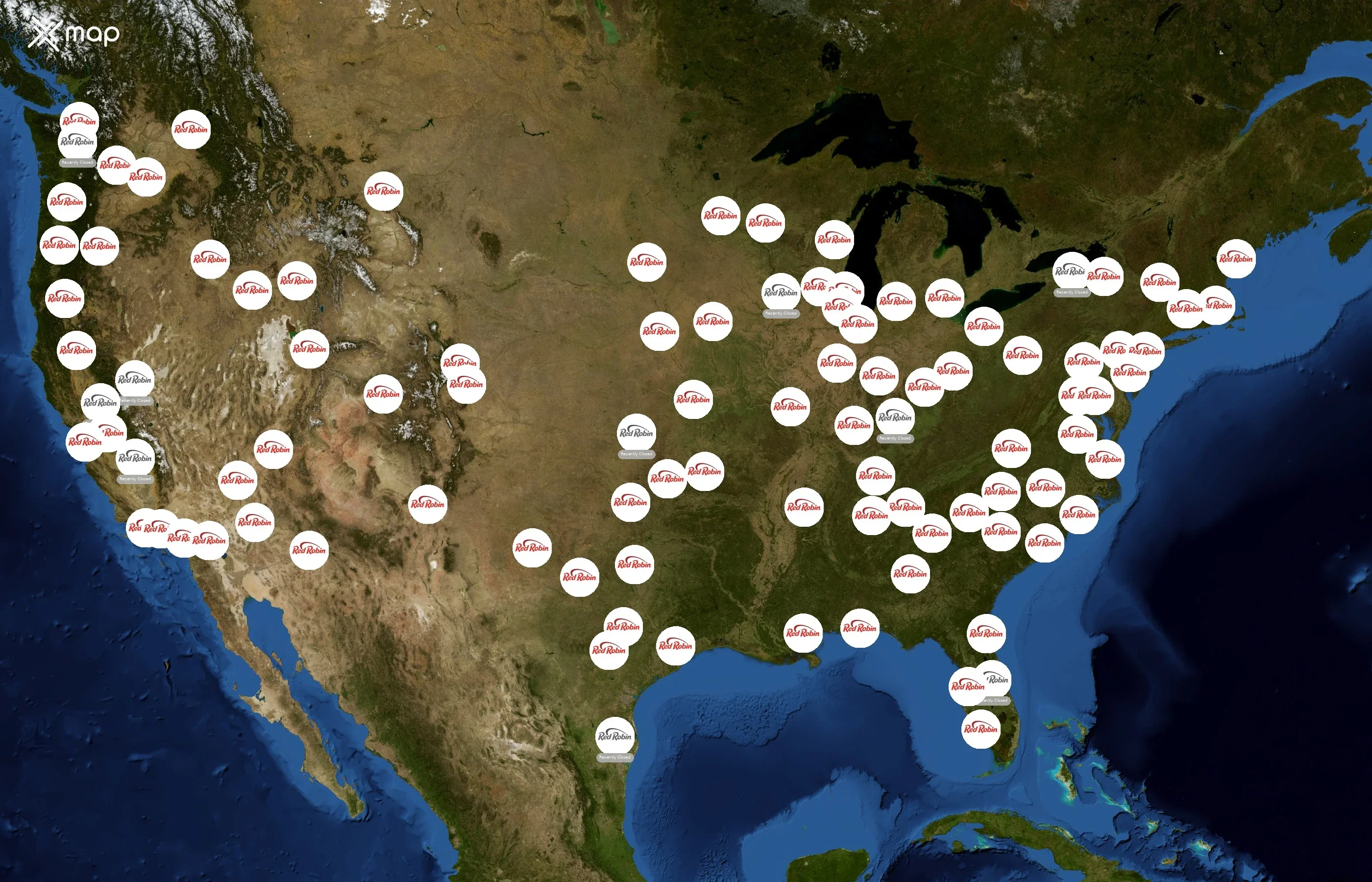 Red Robin Gourmet Burgers state distribution