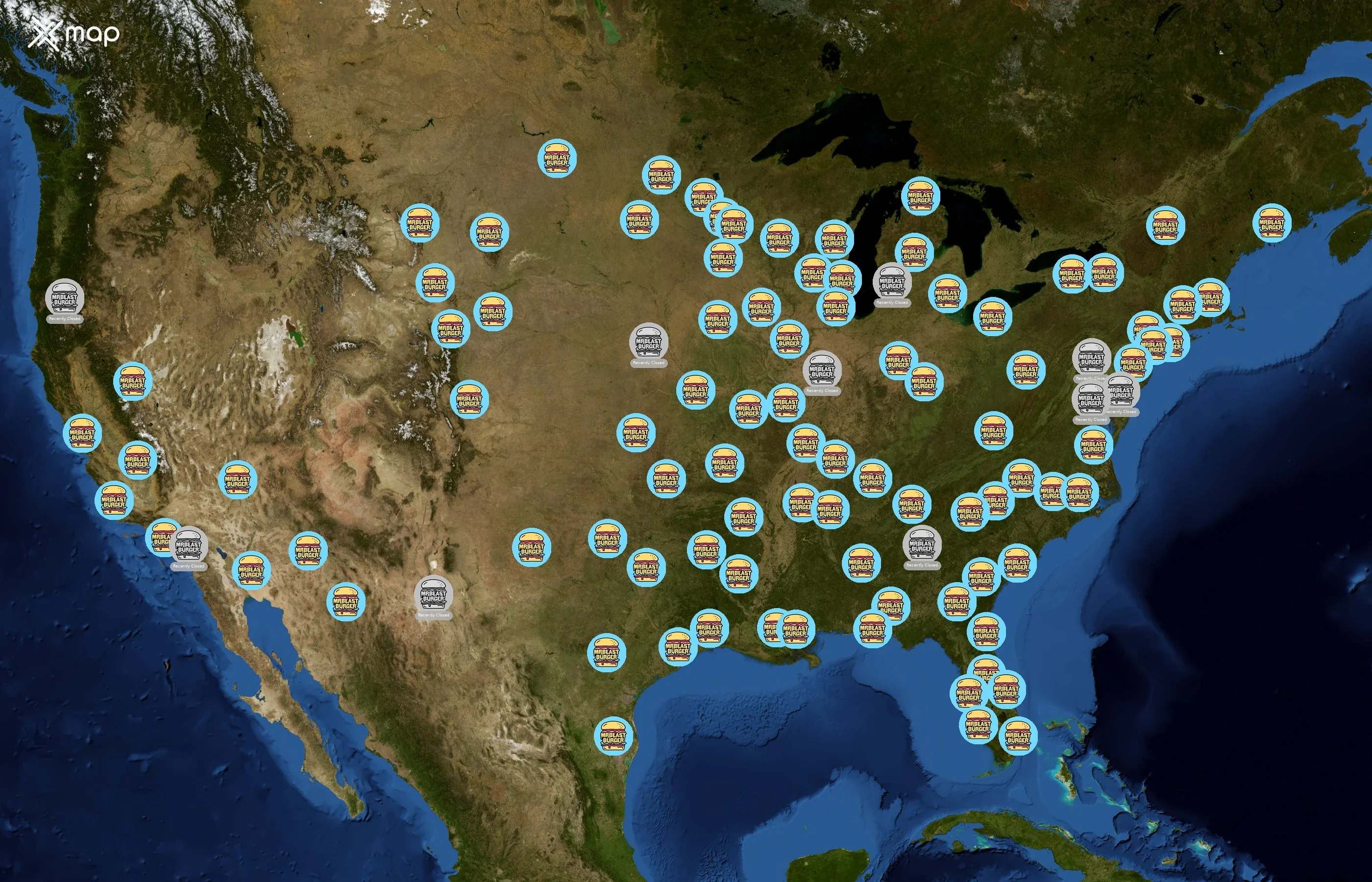 MrBeast Burger state distribution