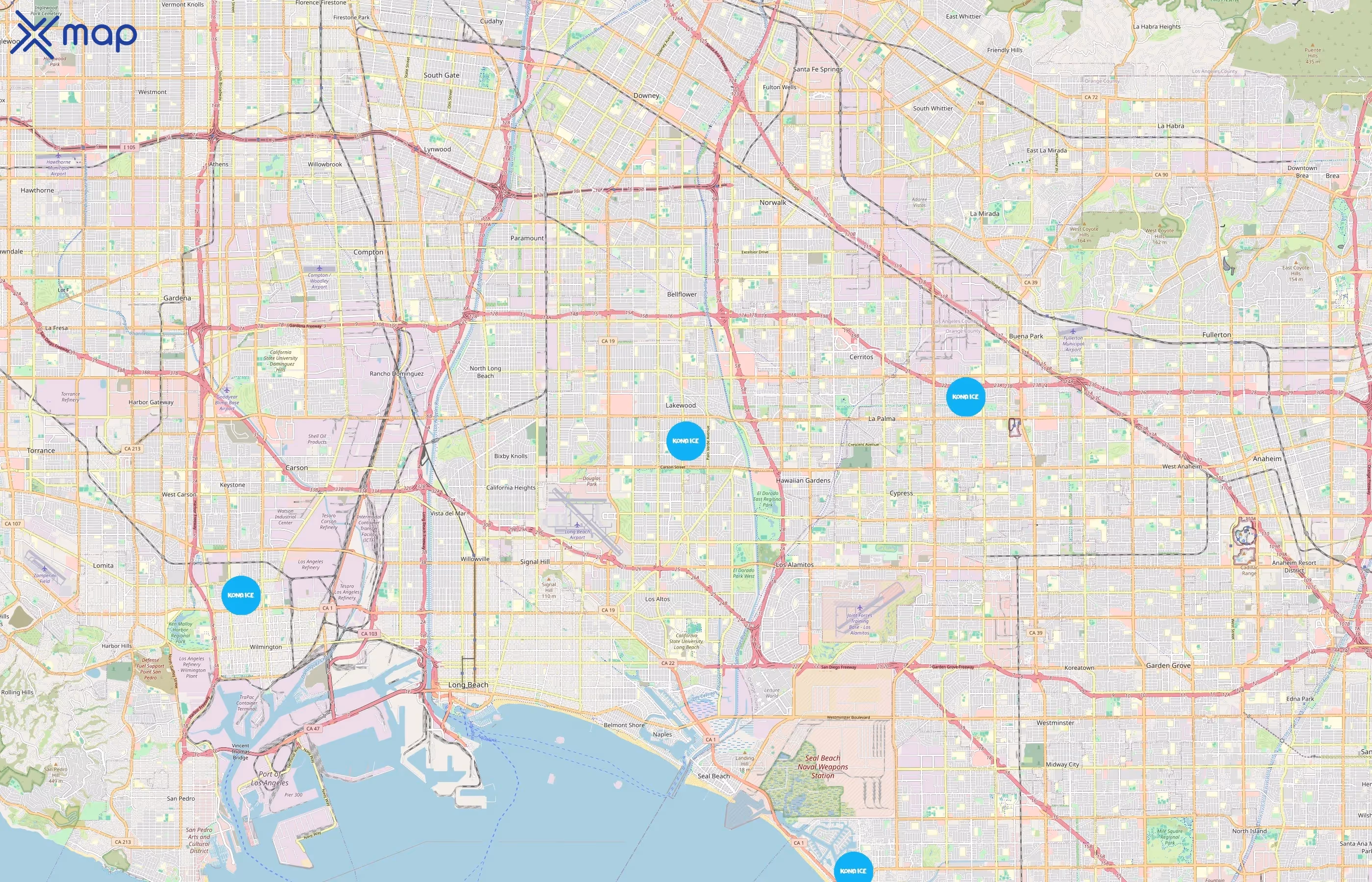 Kona Ice area coverage