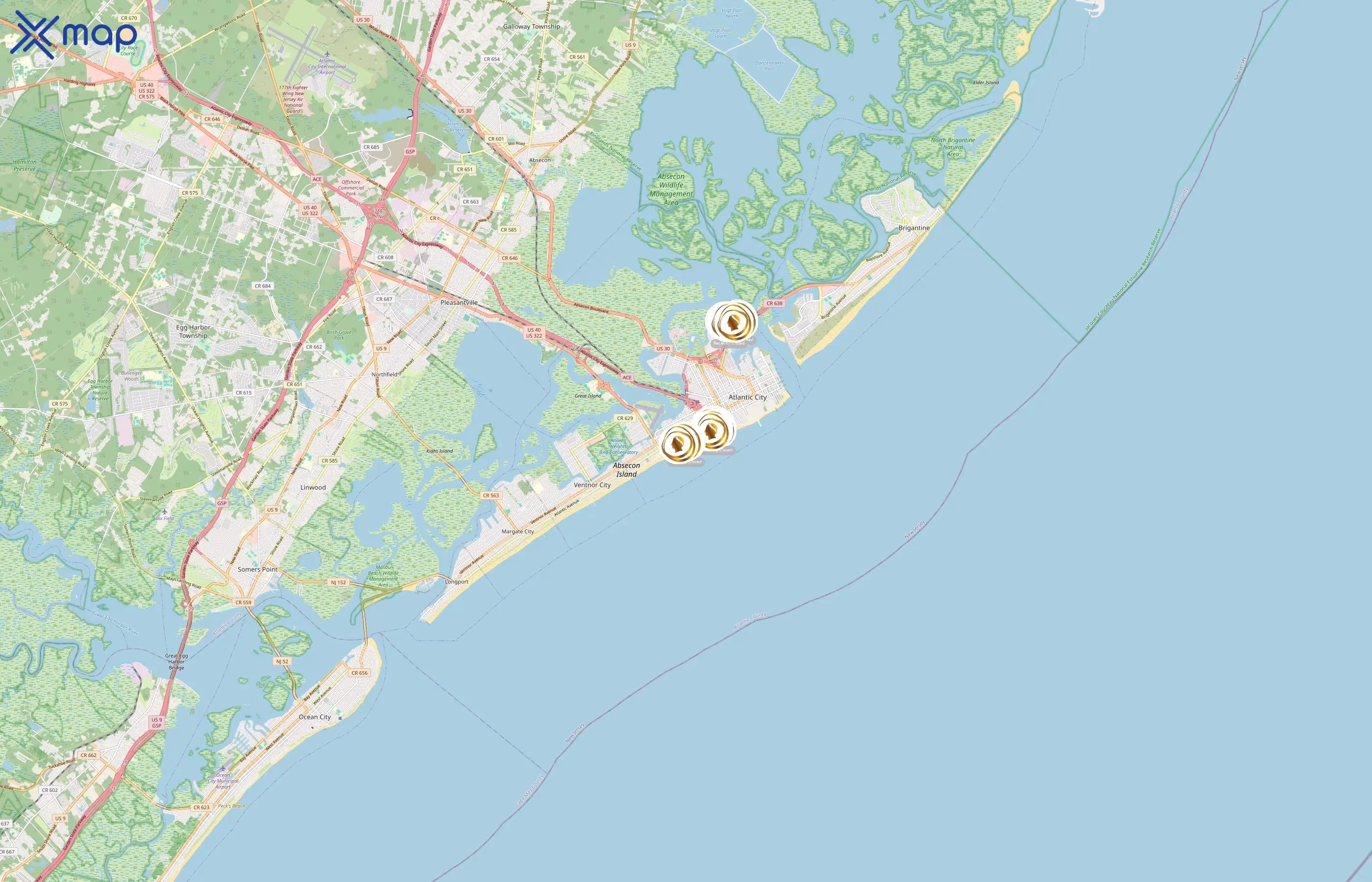 Caesars Entertainment area coverage