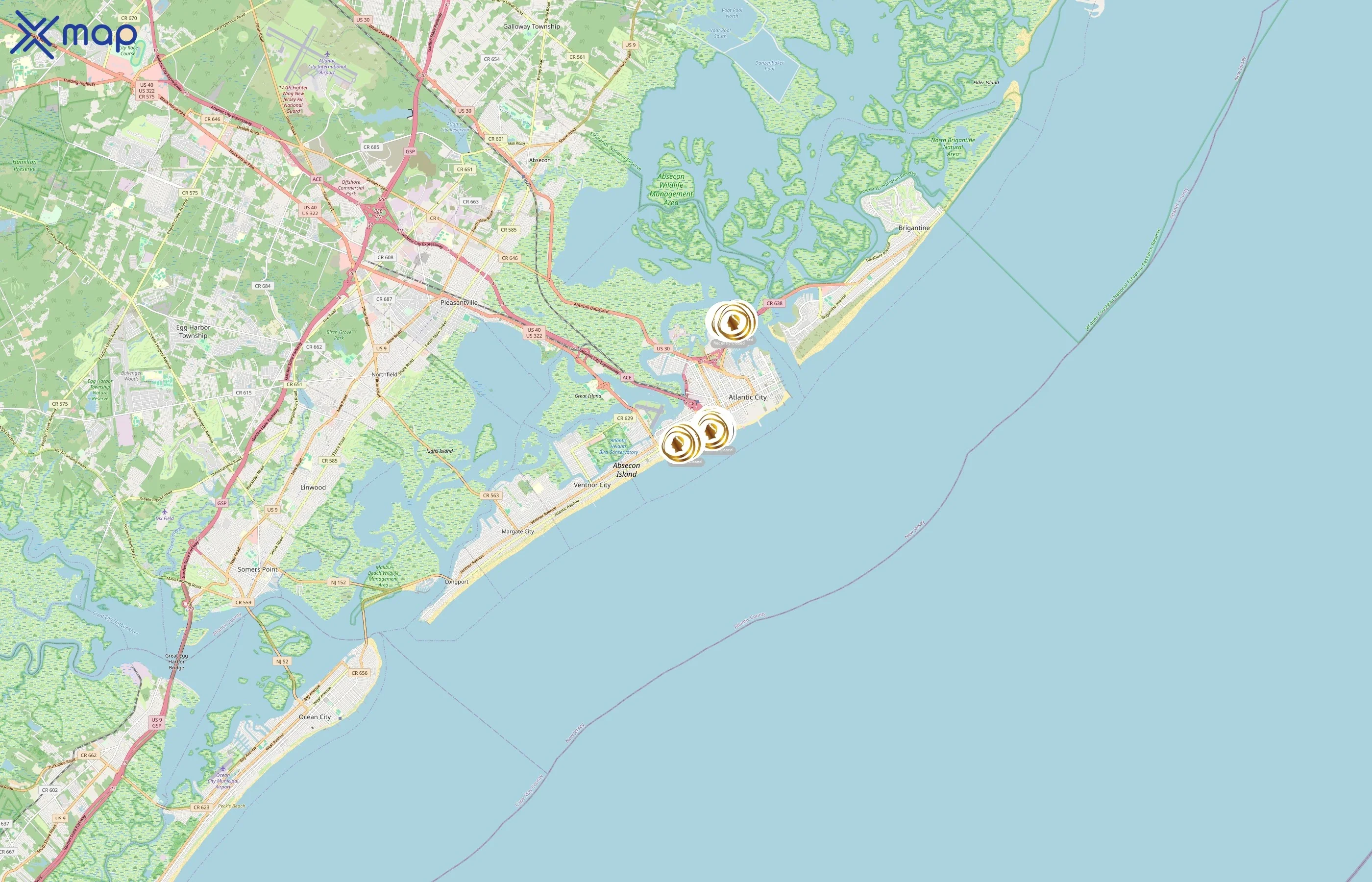 Caesars Entertainment area coverage