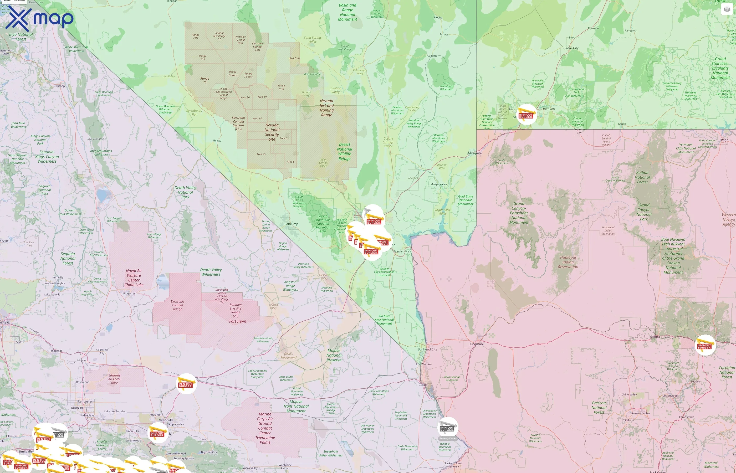 In-N-Out Burger street hotspots