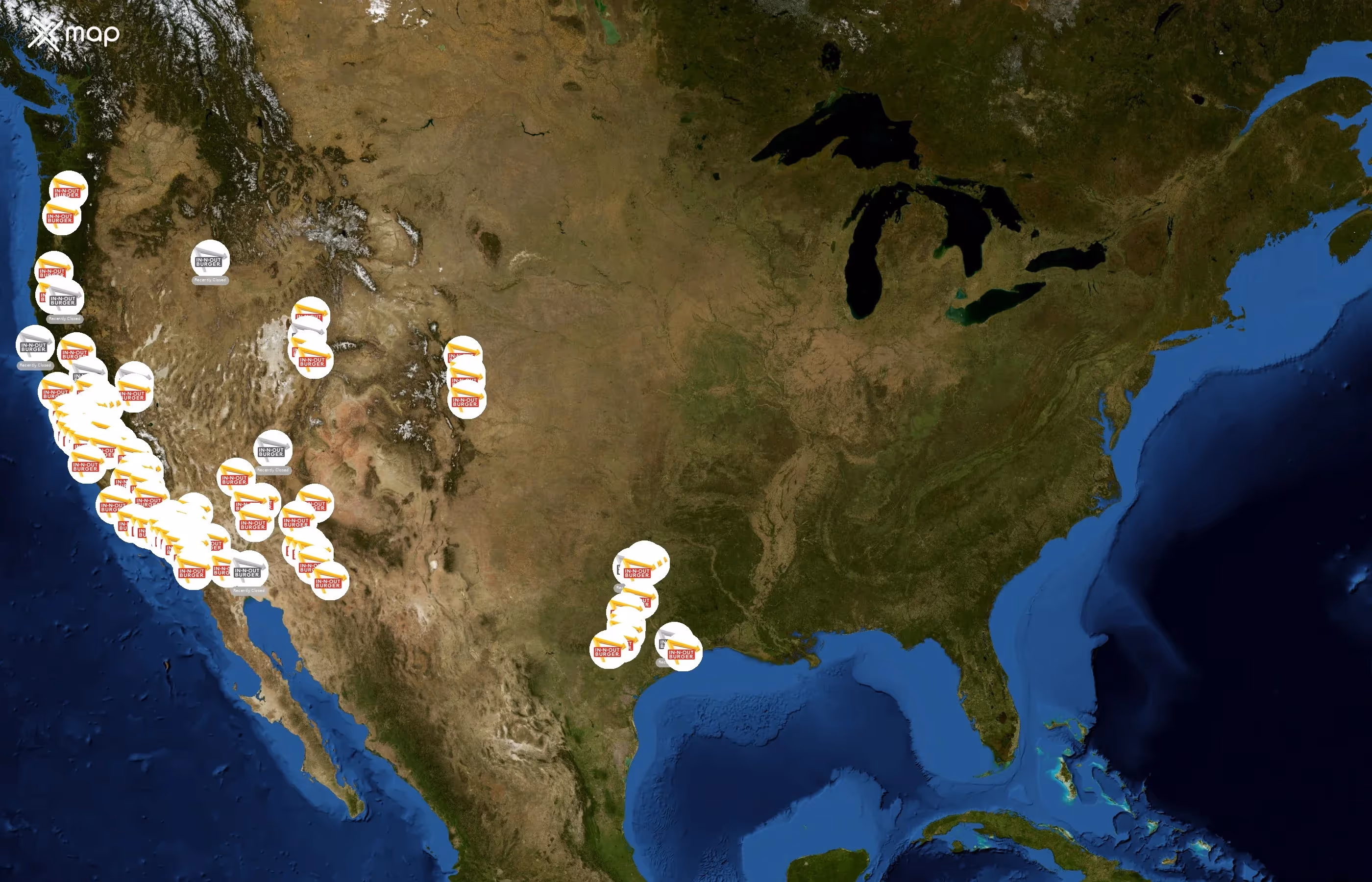 In-N-Out Burger state distribution