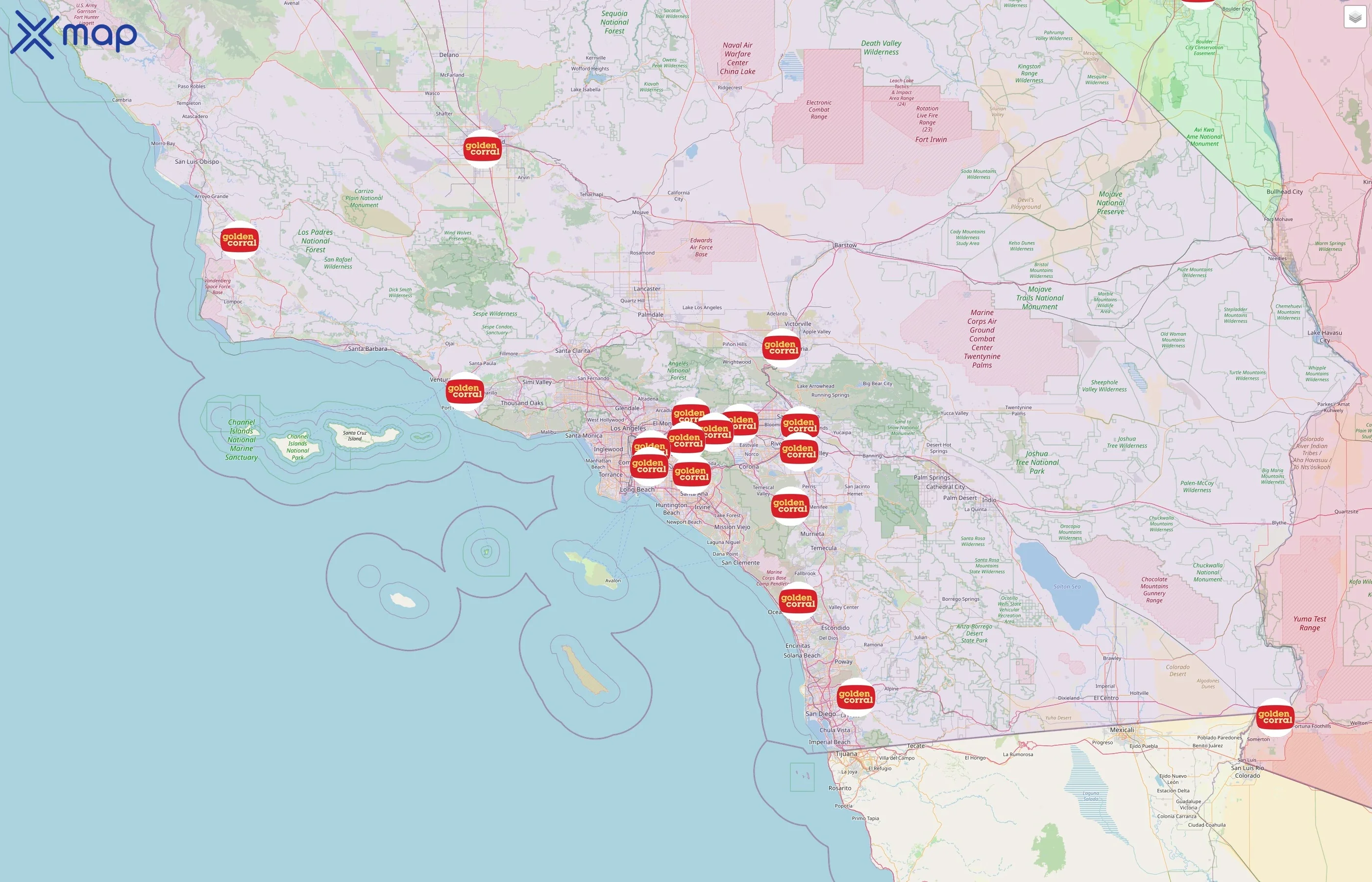 Golden Corral street hotspots