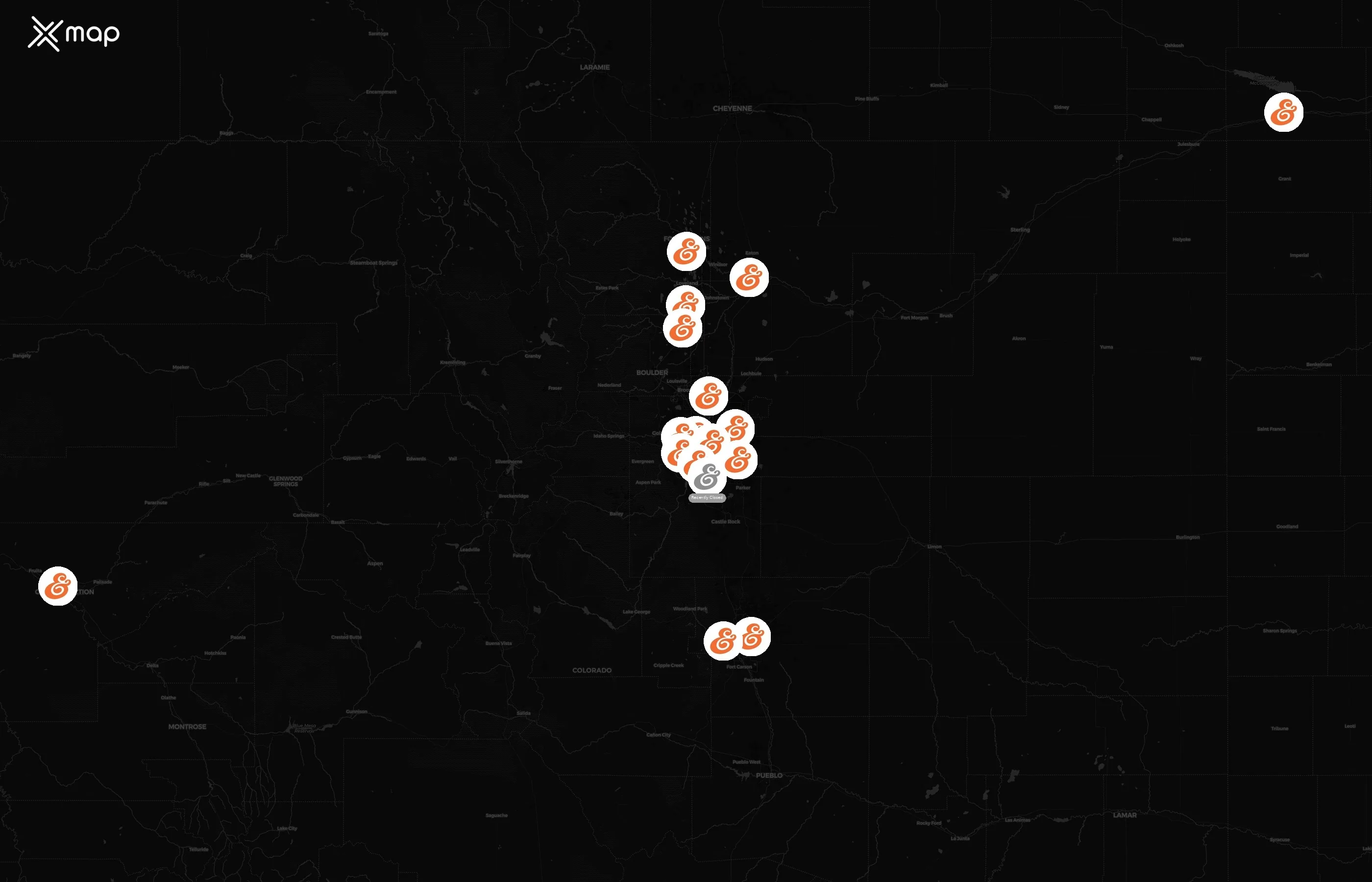 A&W Restaurants city distribution