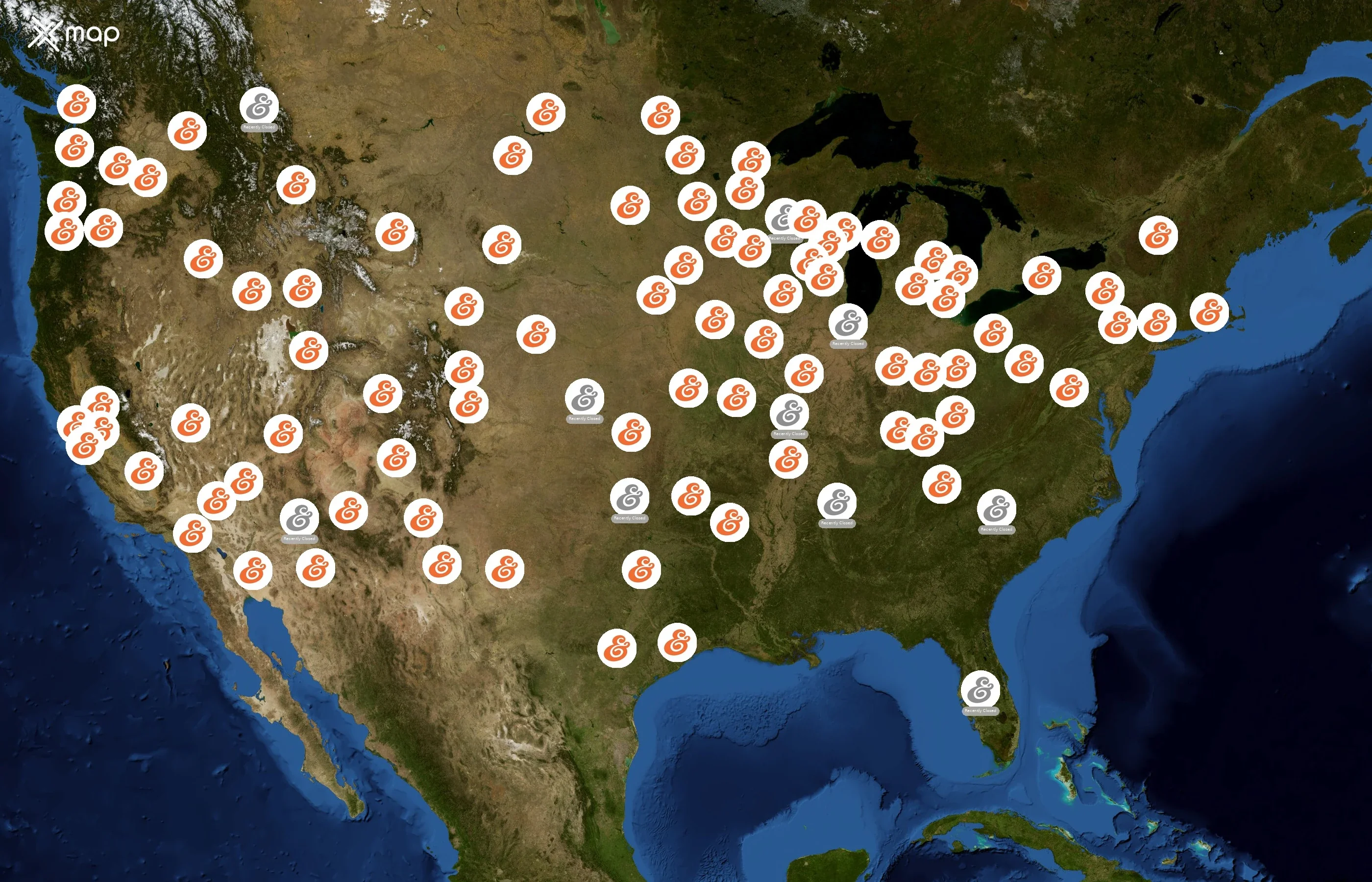 A&W Restaurants state distribution