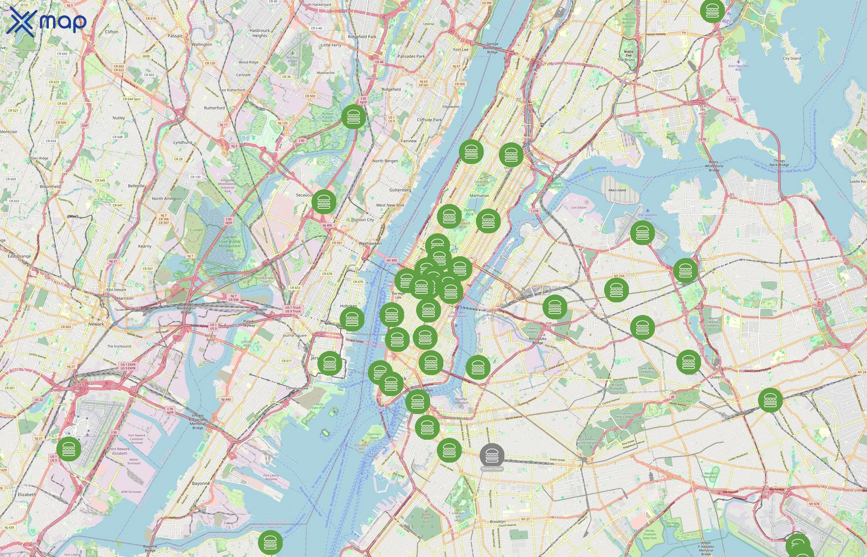 Shake Shack area coverage