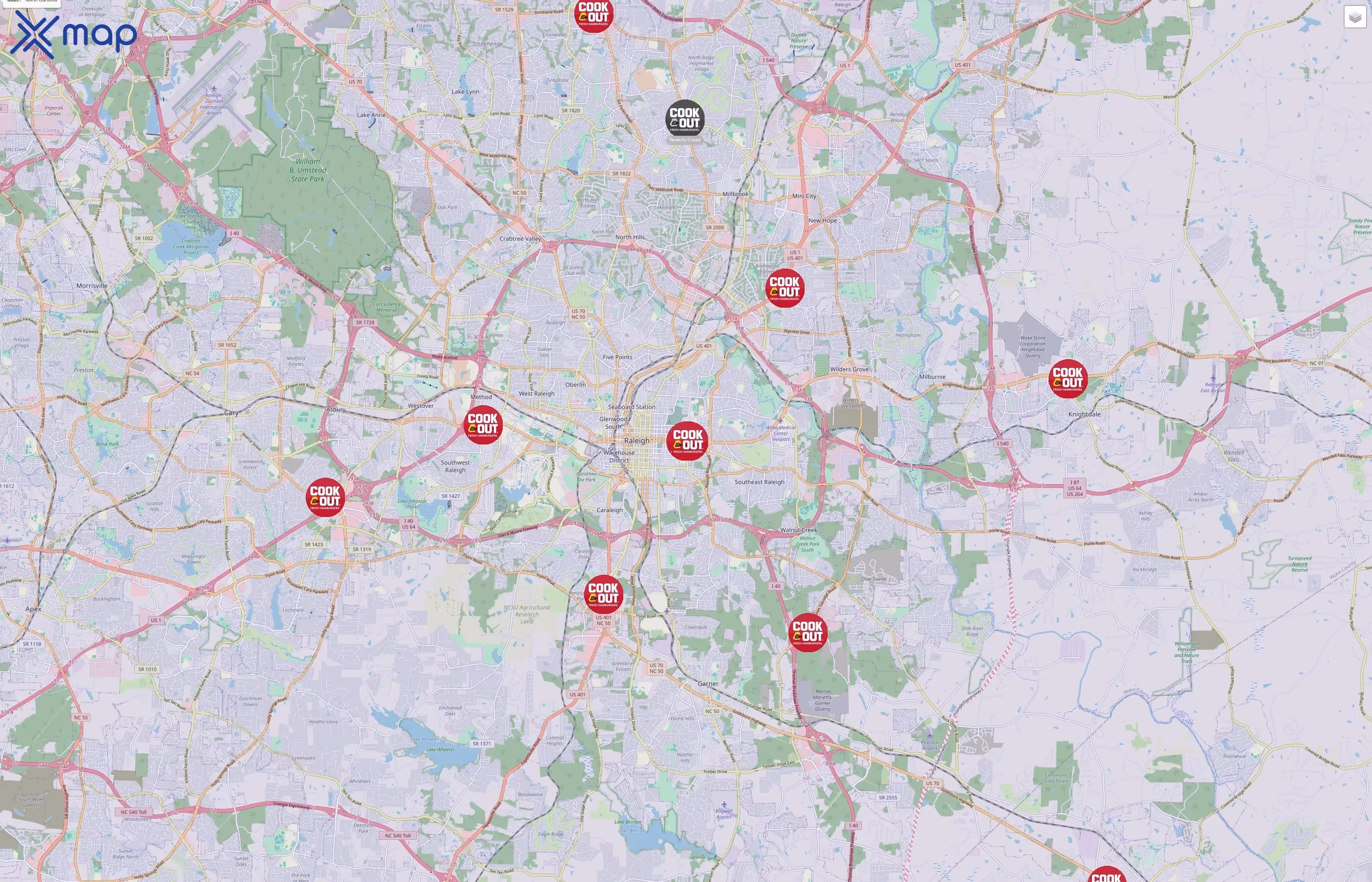Cook Out traffic data