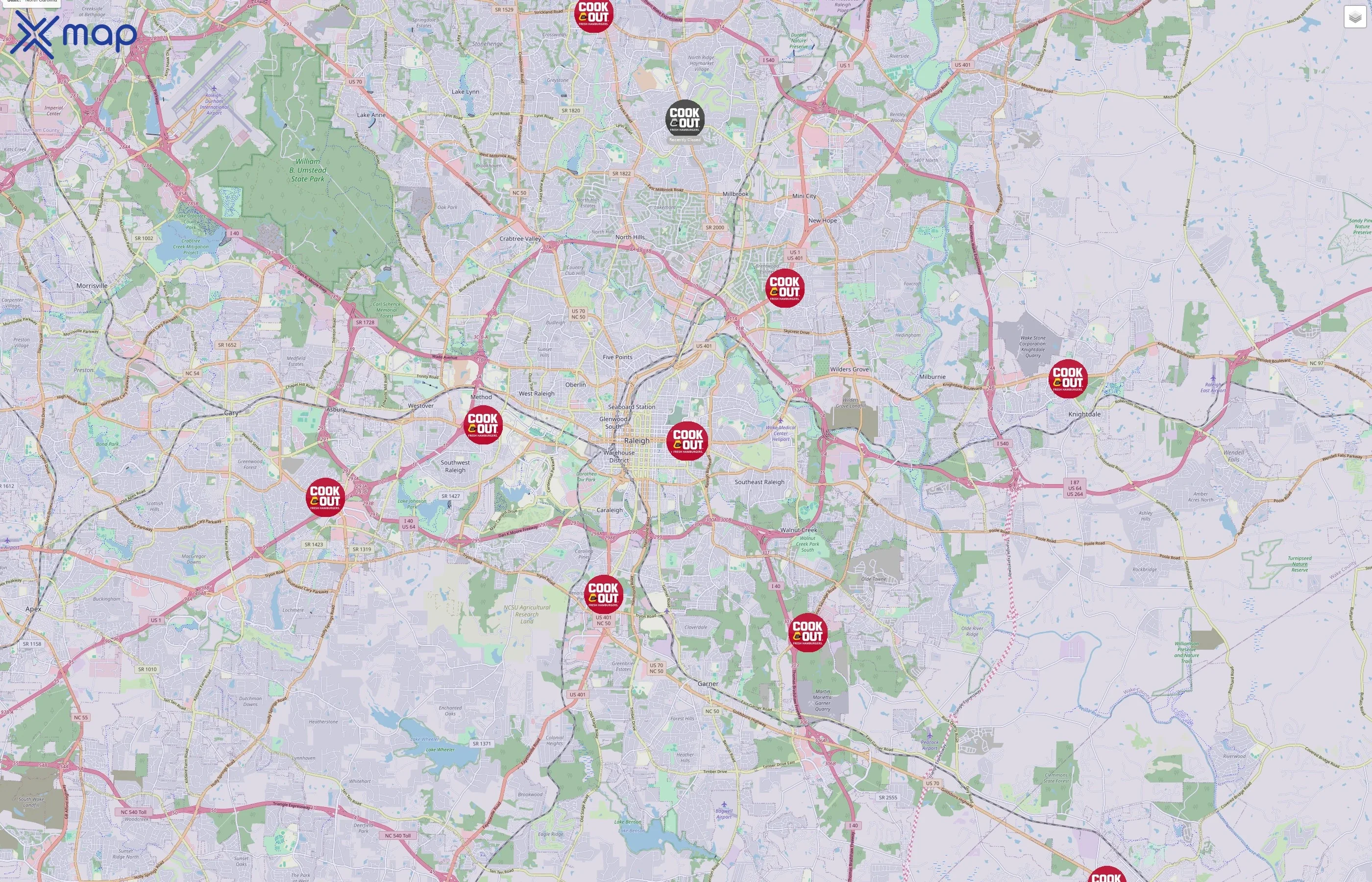 Cook Out traffic data