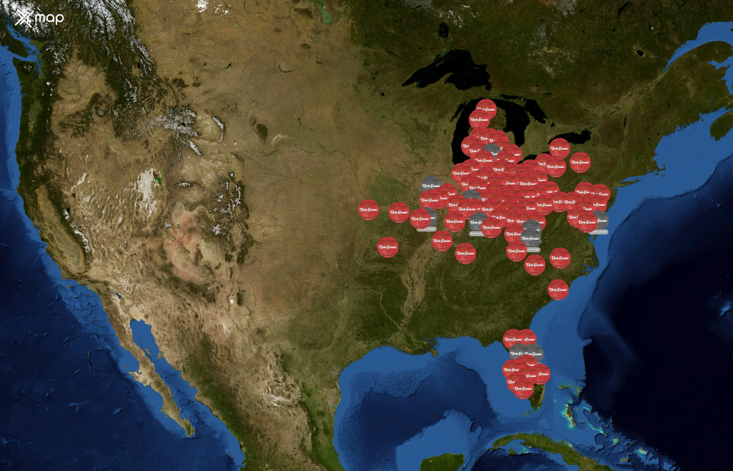 Bob Evans state distribution
