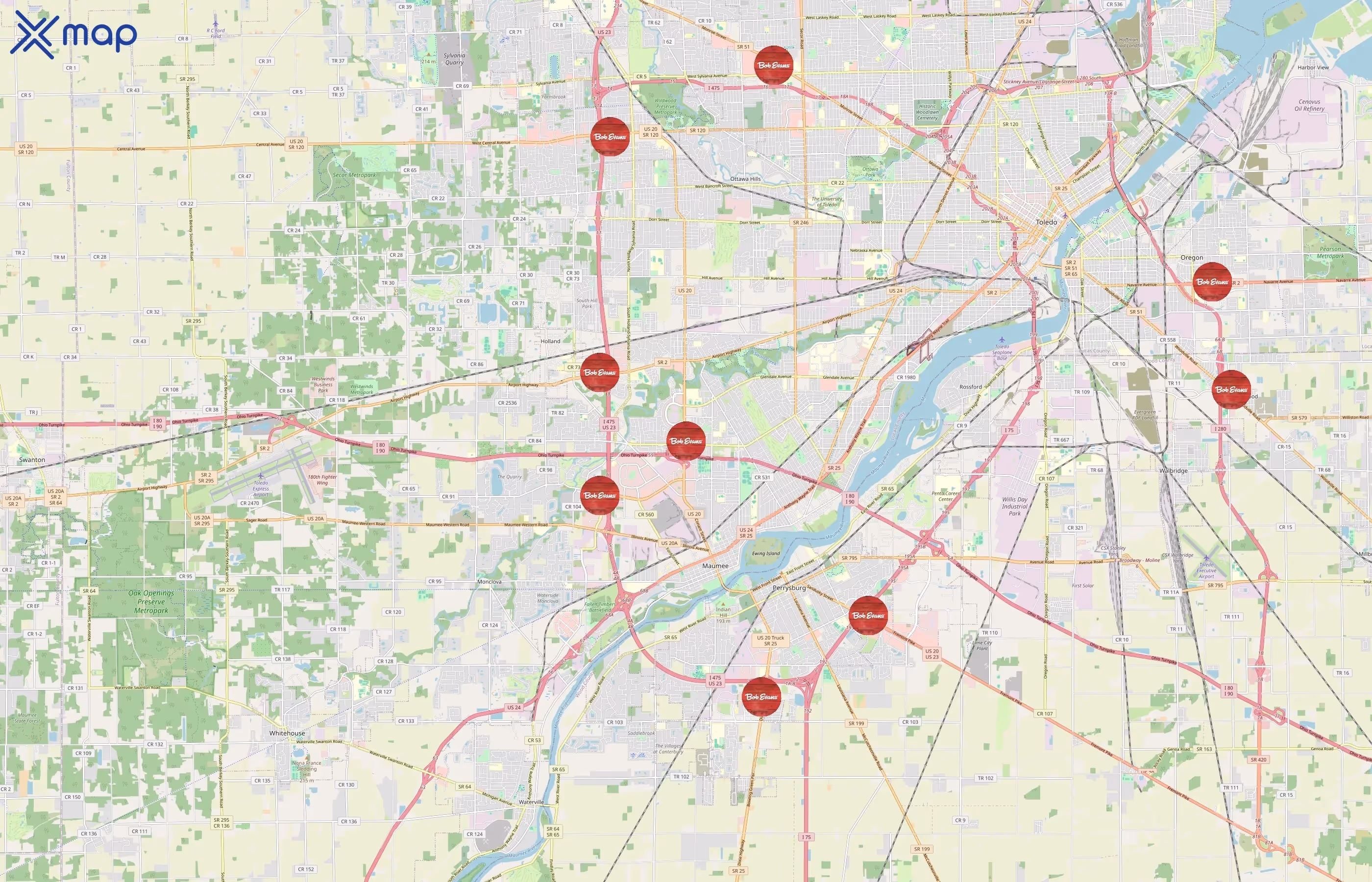 Bob Evans area coverage
