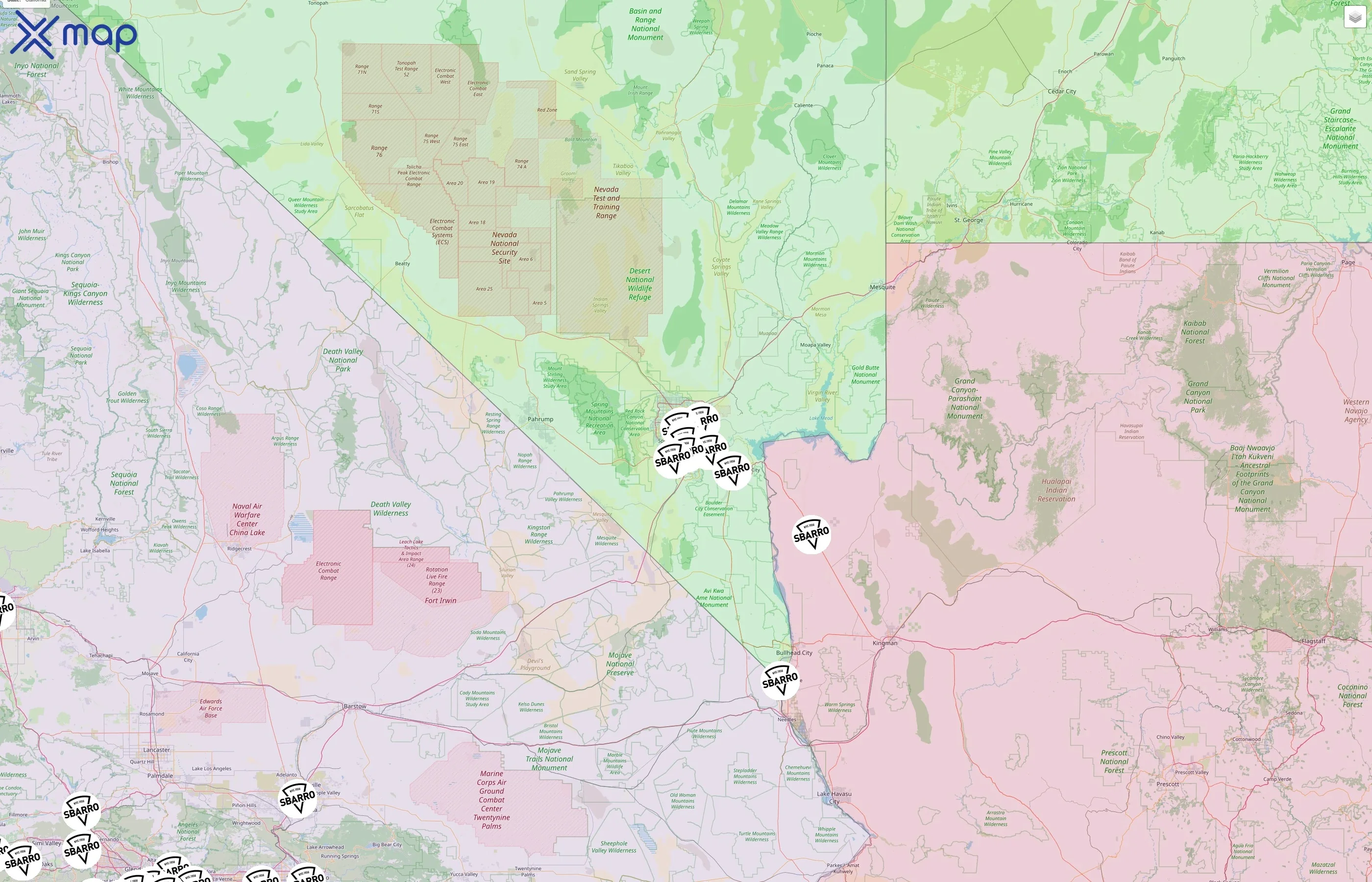 Sbarro street hotspots