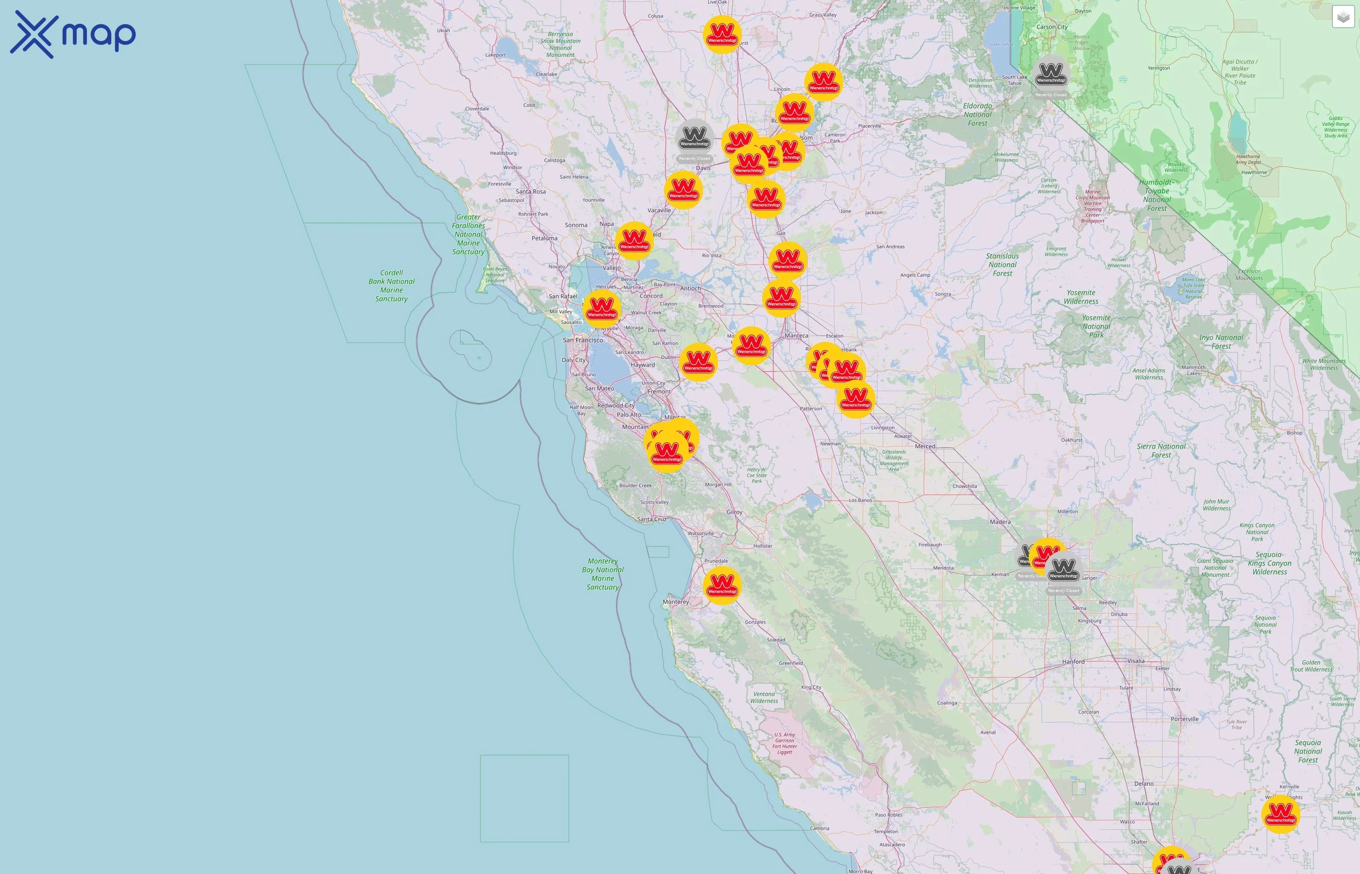 Wienerschnitzel street hotspots